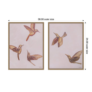 Art Set Sylvie Dark Gold 2 Piece Set 18x24 2