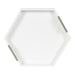 Single Tray White Silver 18x18 6