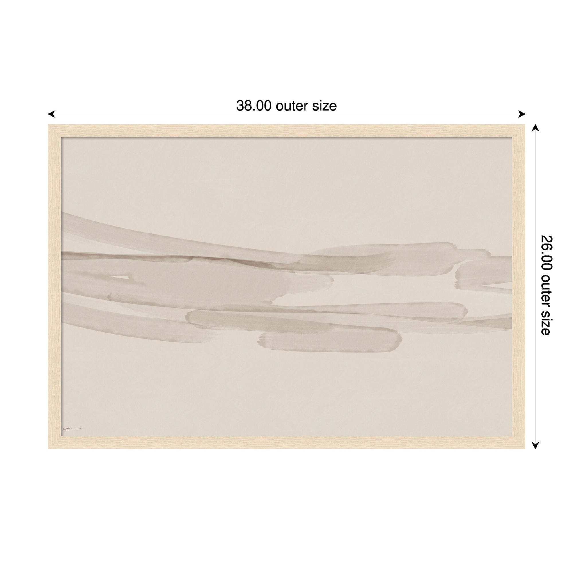 Mounted Canvas 38x26 Woodgrain Stripe Blonde 2