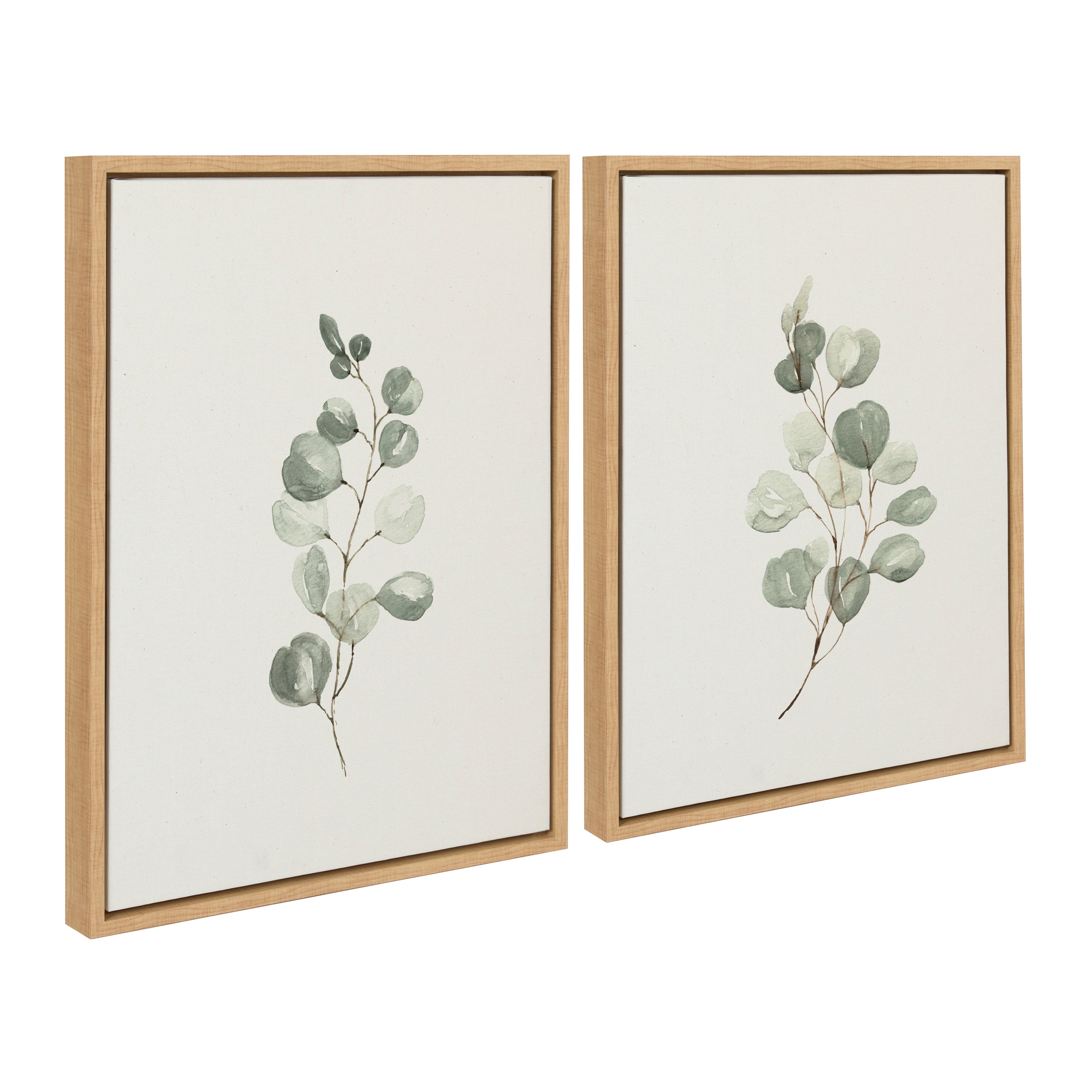 Sylvie Eucalyptus Framed Canvas Set by Maja Mitrovic of Makes My Day Happy