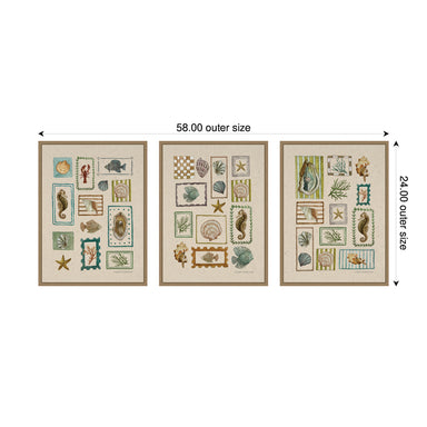 Art Set Sylvie Dark Gold 3 Piece Set 18x24 2