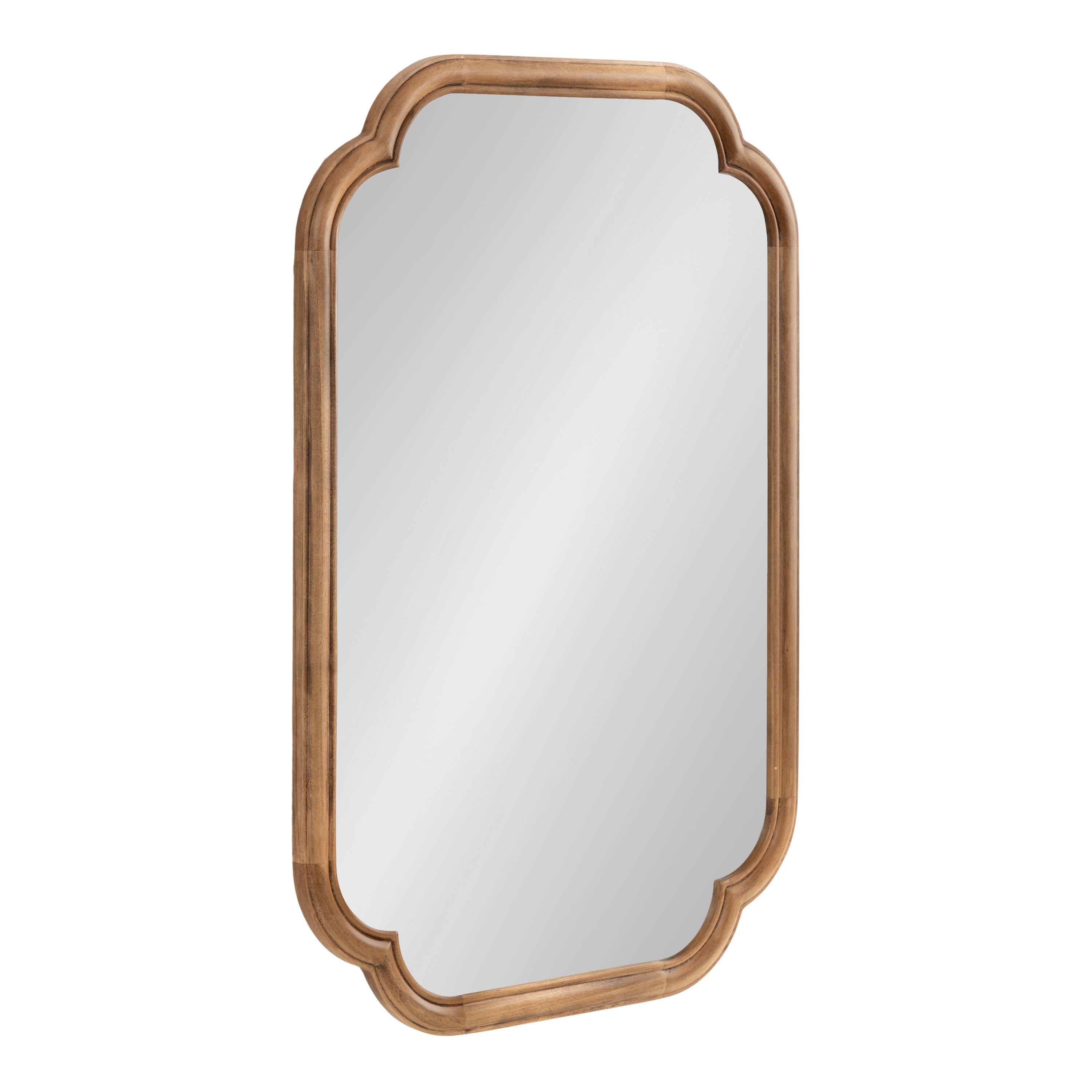 Scallop Mirror Rustic Brown 24x36 1
