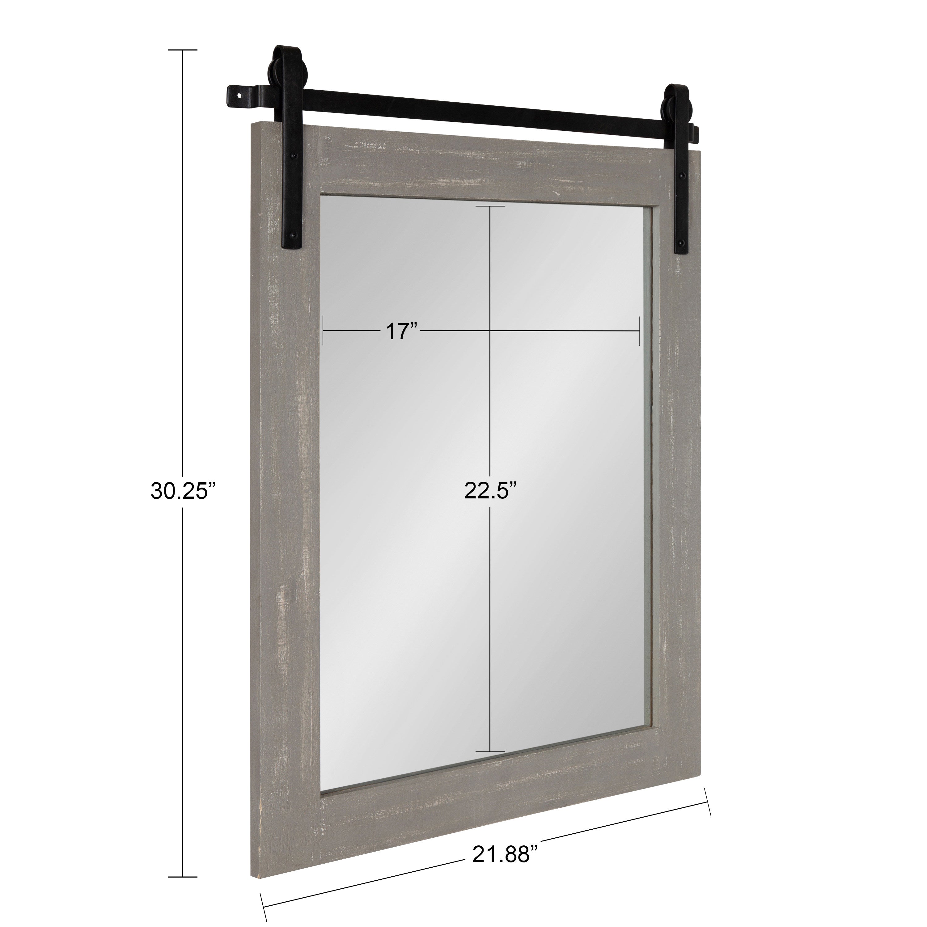 Rectangle Mirror Gray 22x30 2