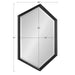 Hexagon Mirror Black 22x31 5