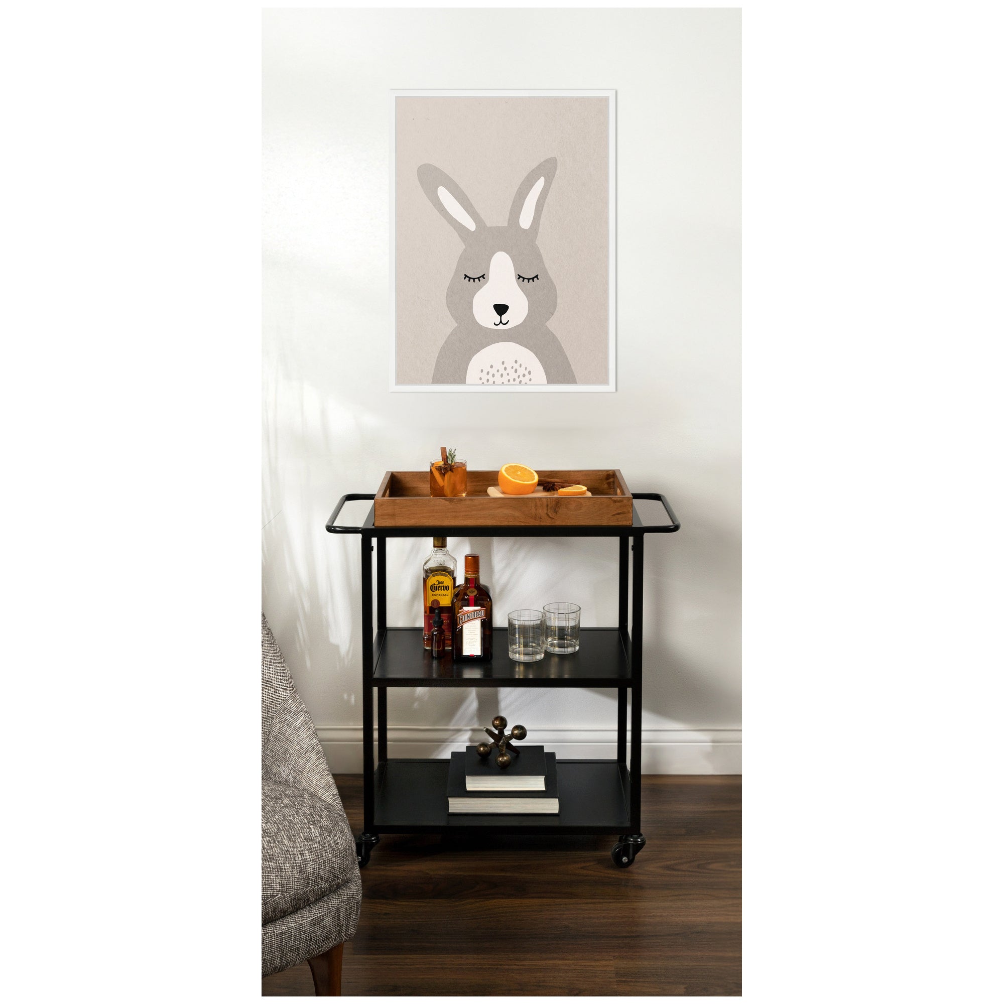 Bunny by July Art Prints Framed Canvas Wall Art Print