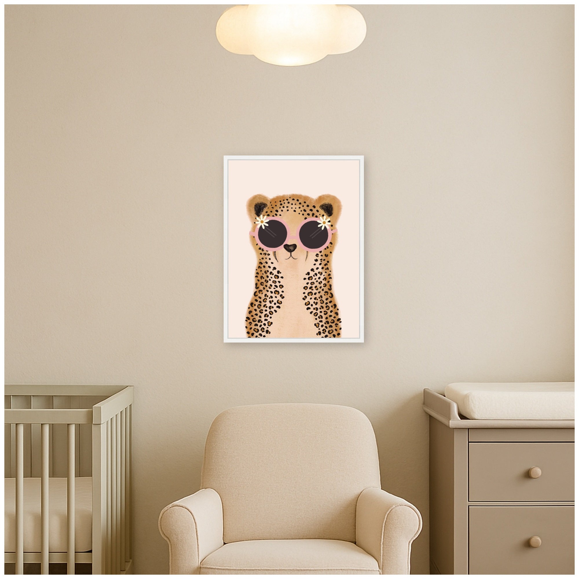 Lavish Leopard by Aislinn Simmonds Duchess Plum Framed Canvas Wall Art Print