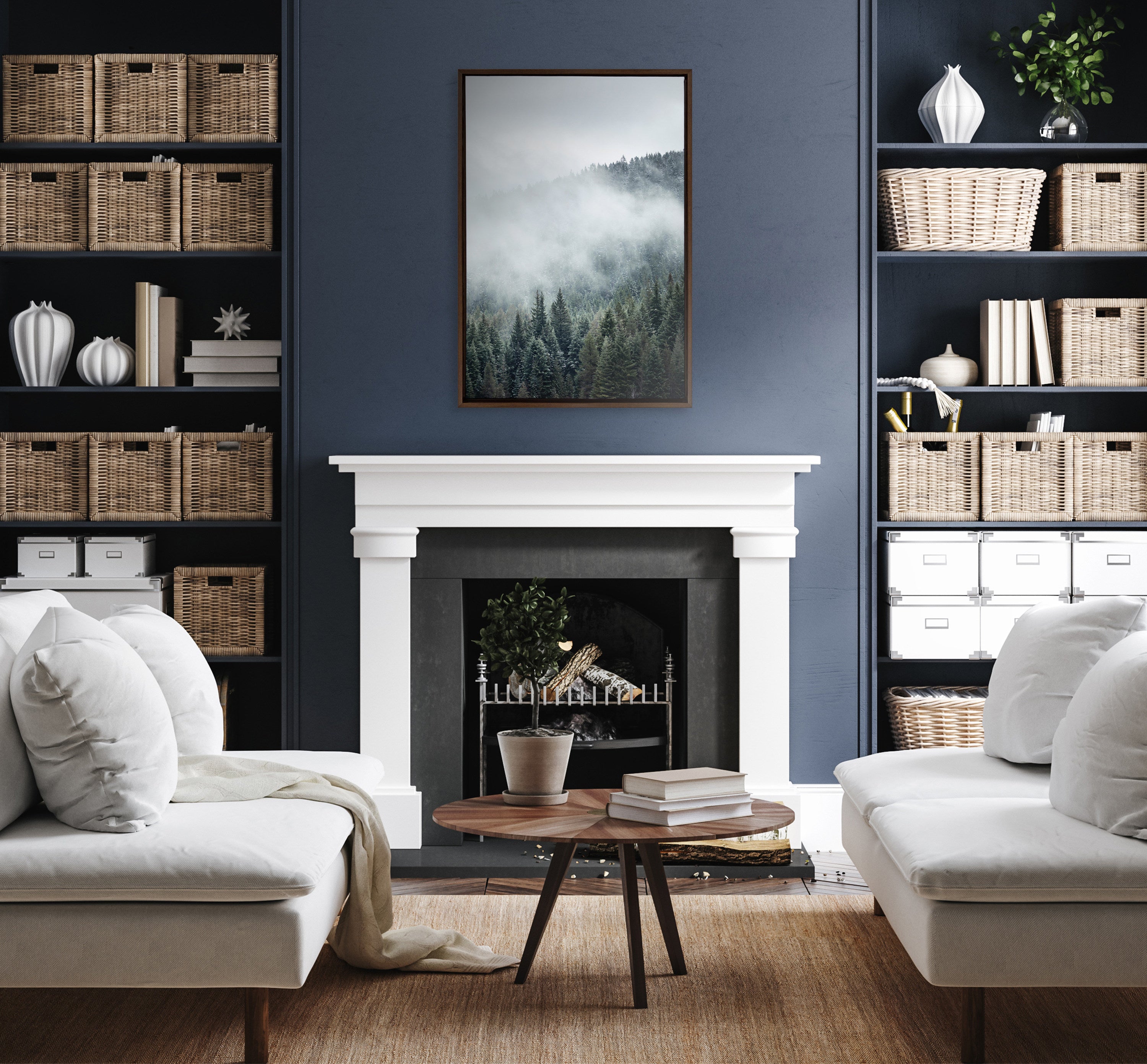 Framed Canvas 23x33 Sylvie Walnut 5