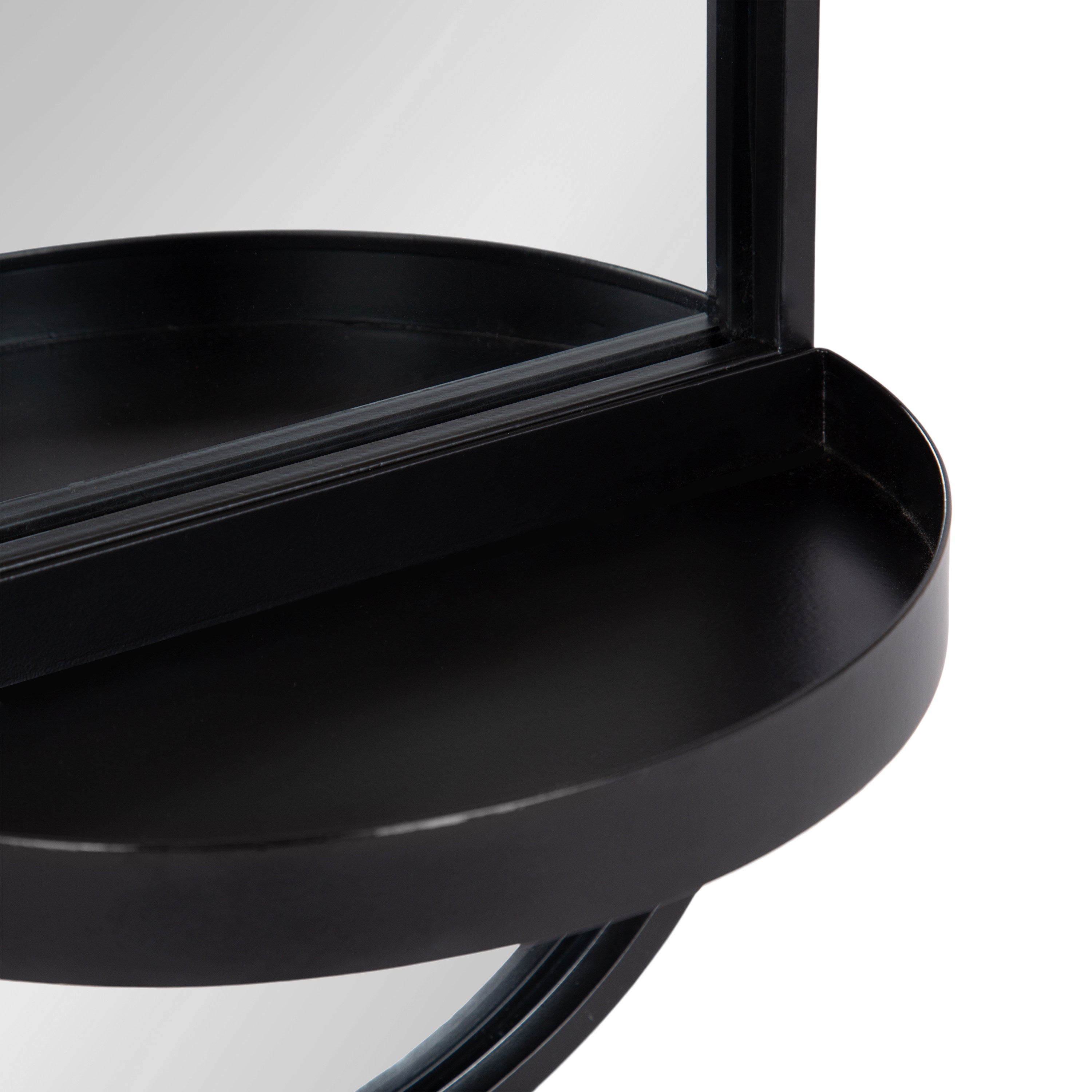 Estero Metal Wall Mirror with Shelf