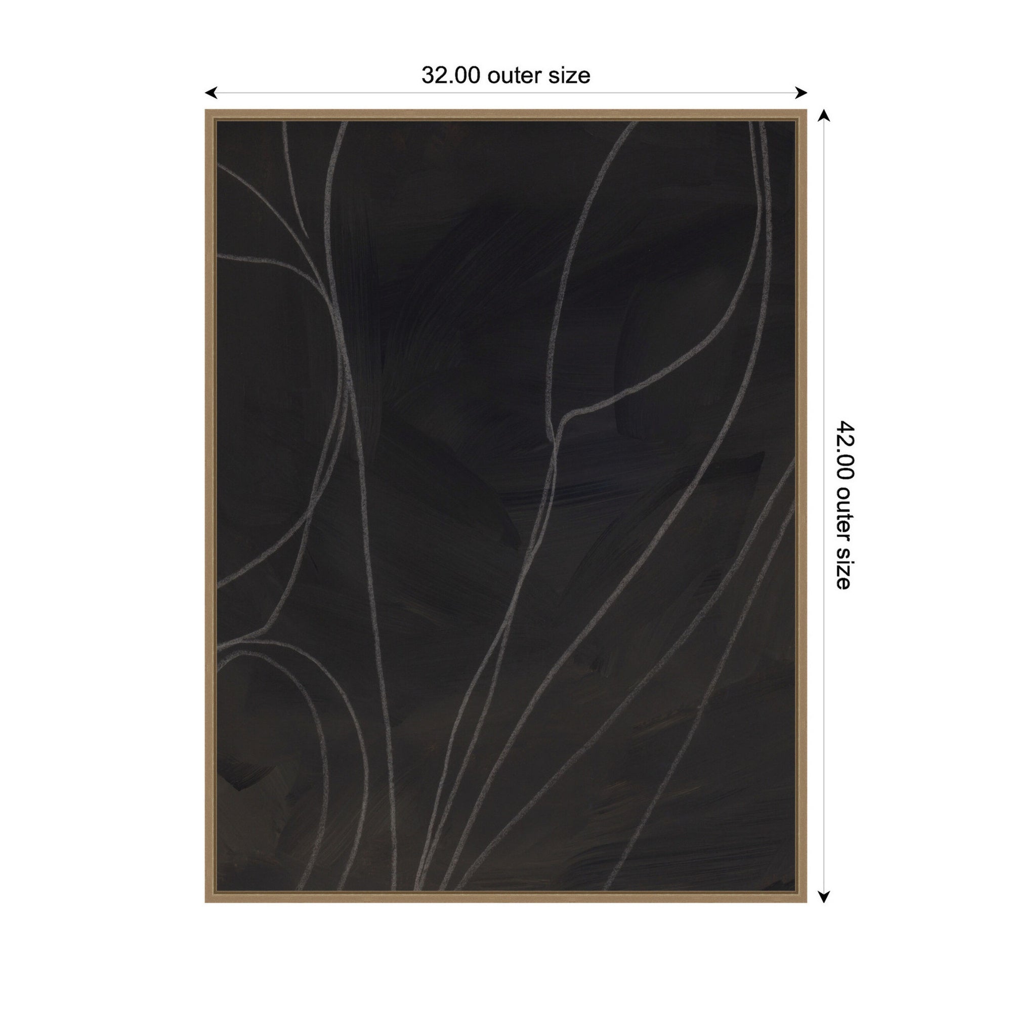 Framed Canvas Sylvie Dark Gold 32x42 2