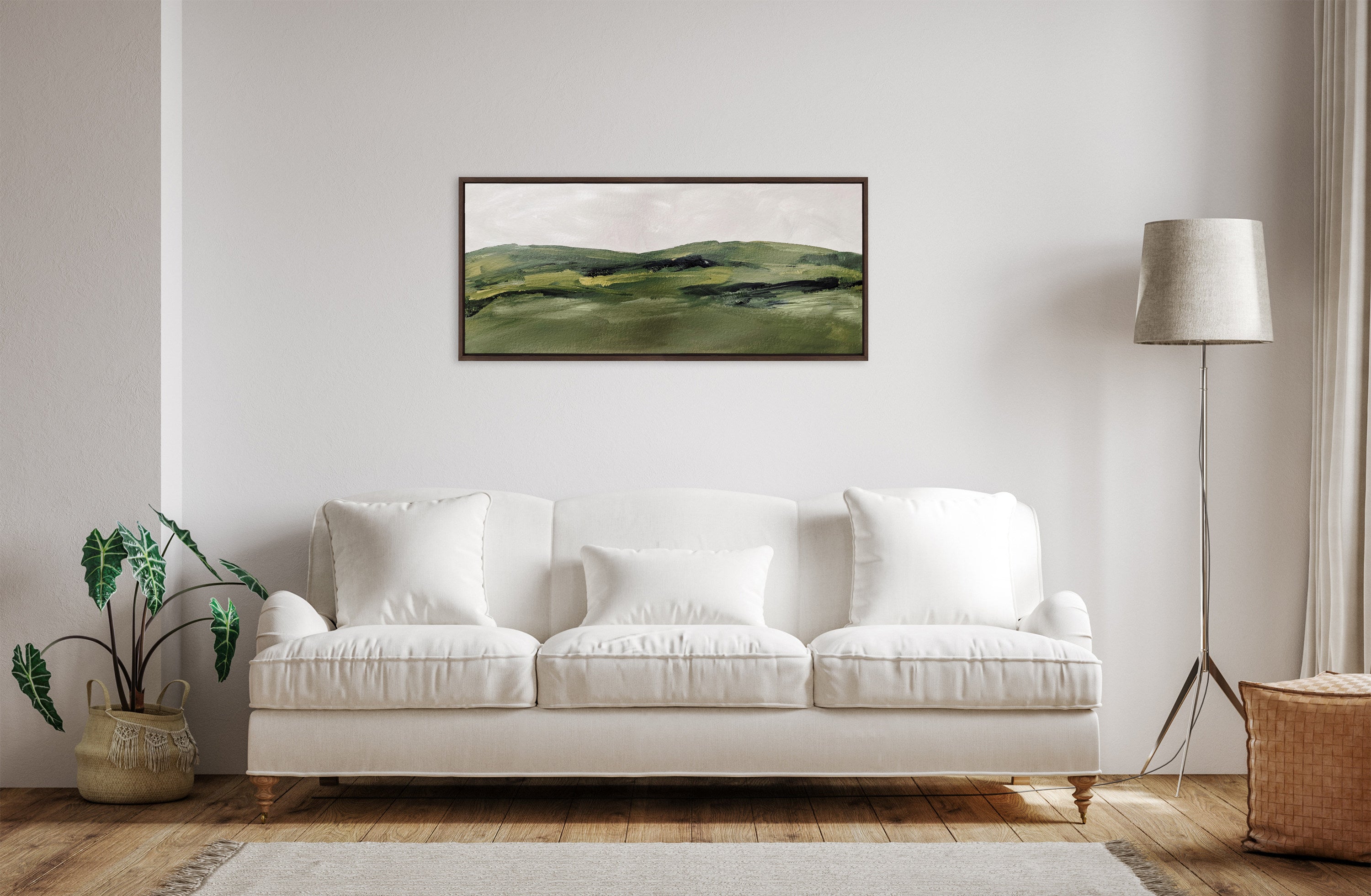 Framed Canvas 18x40 Sylvie Walnut 5