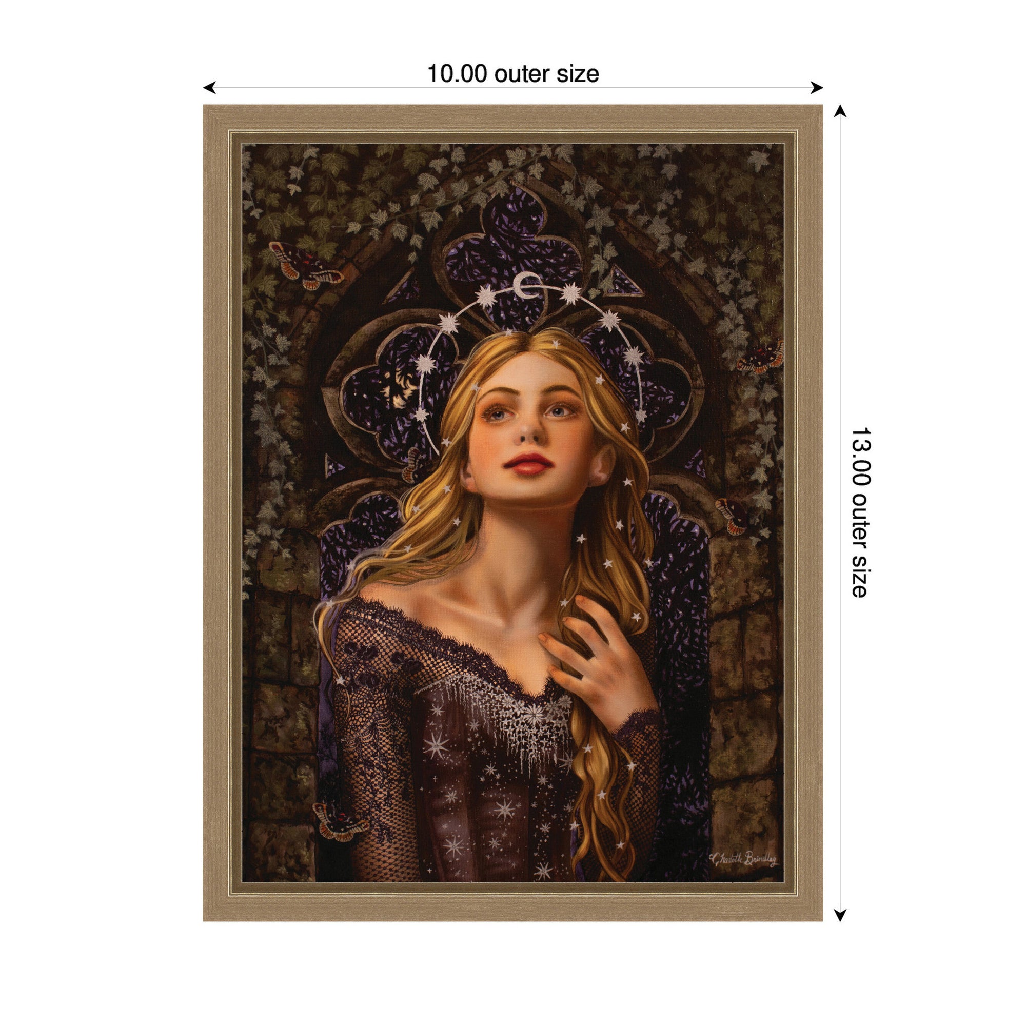 Framed Canvas 10x13 Sylvie Dark Gold 2