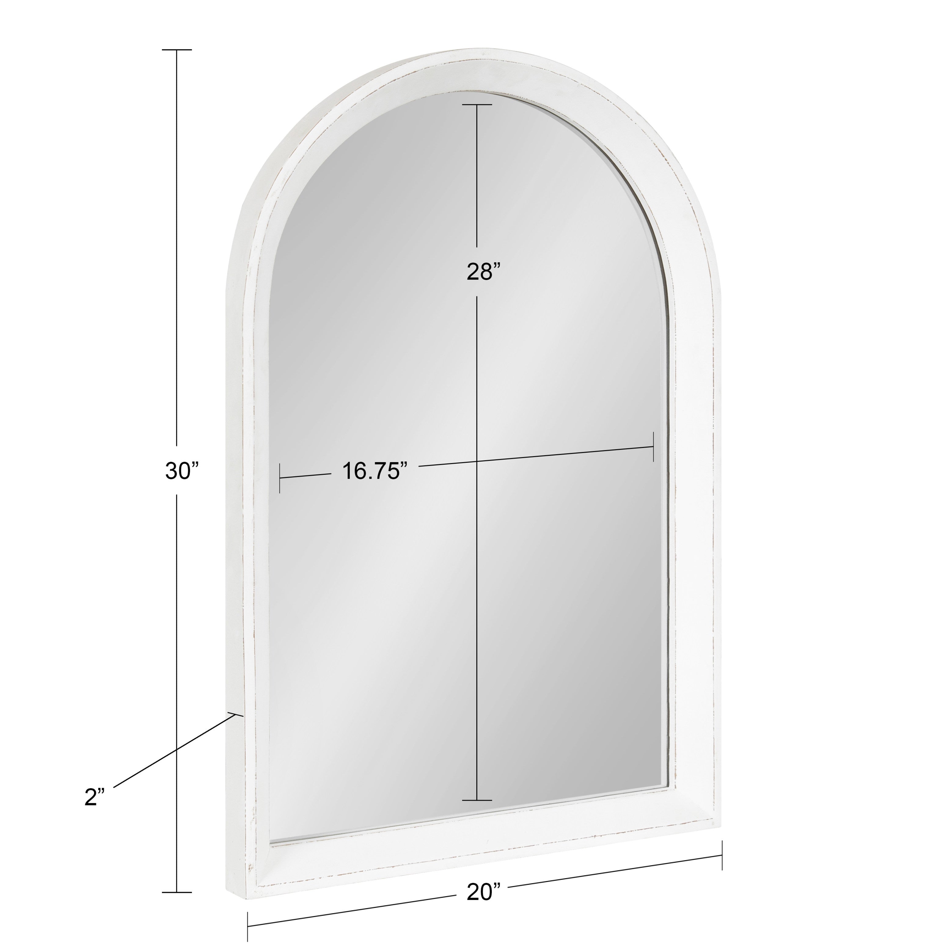 Arch Mirror White 20x30 5