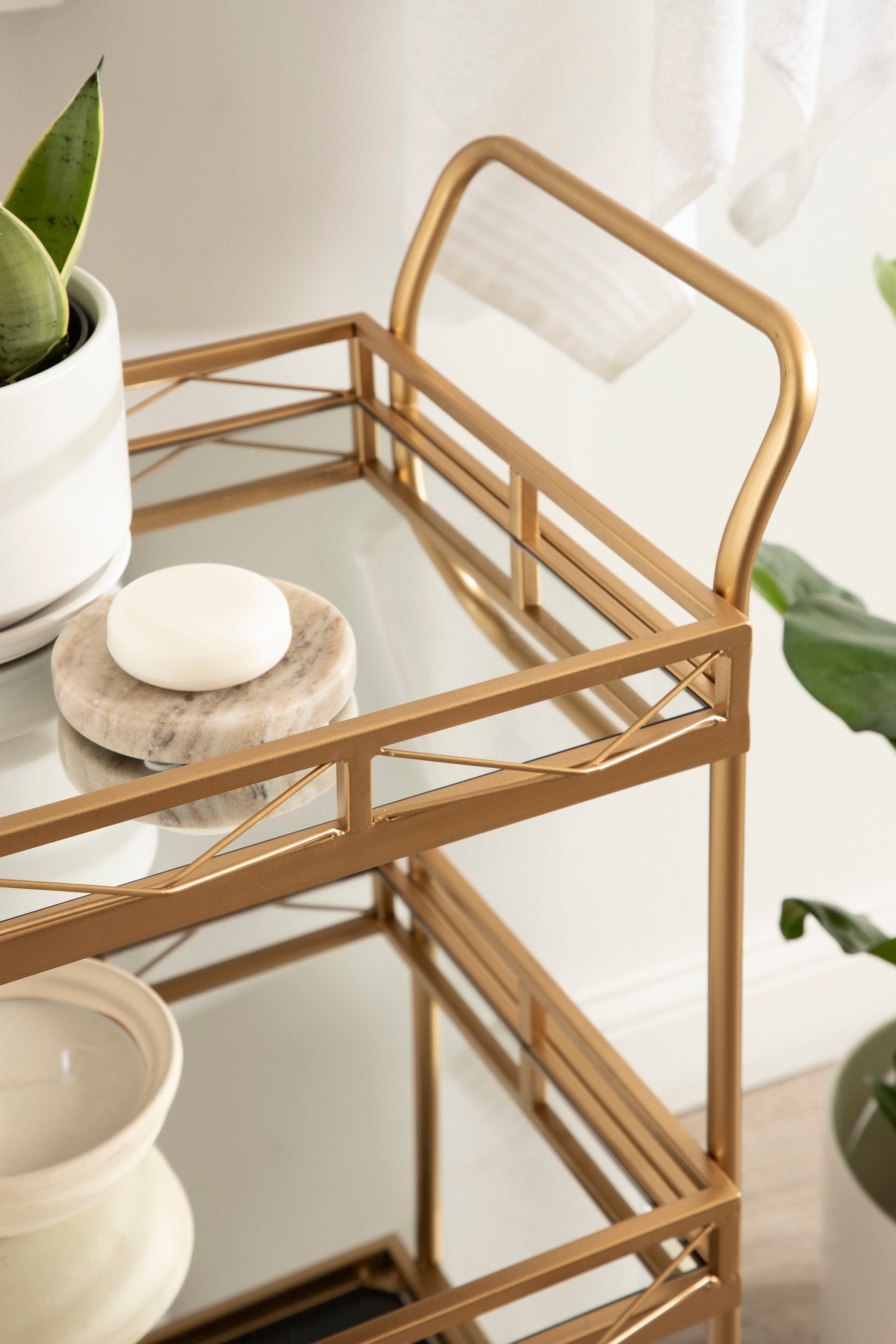 Bar Cart 23x13x35 Gold 8