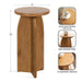 Drink Table Rustic Brown 12x12x22 2