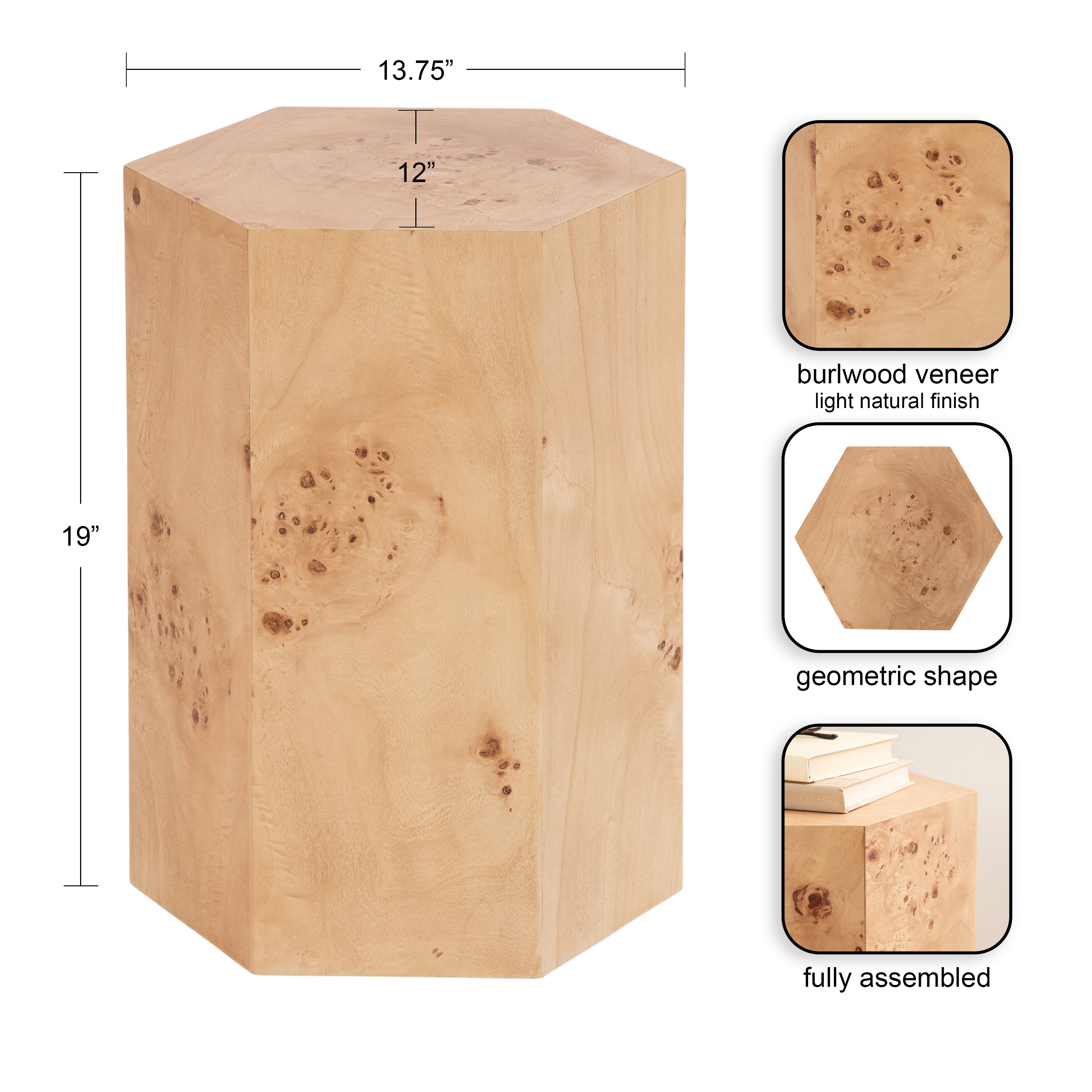 Berkett Hexagon Side Table