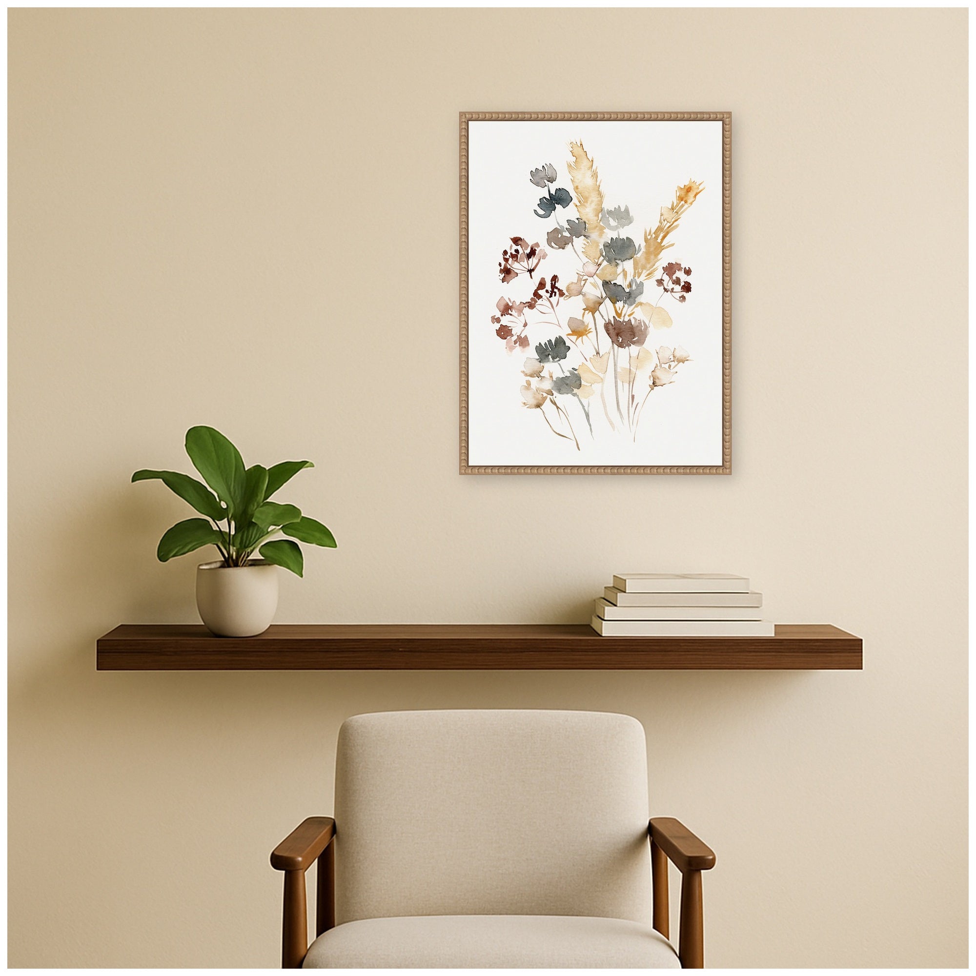 Framed Canvas 18x24 Sylvie Beaded Rustic Natural 7