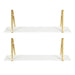 Floating Shelf White Gold 2 Pk-28" 5