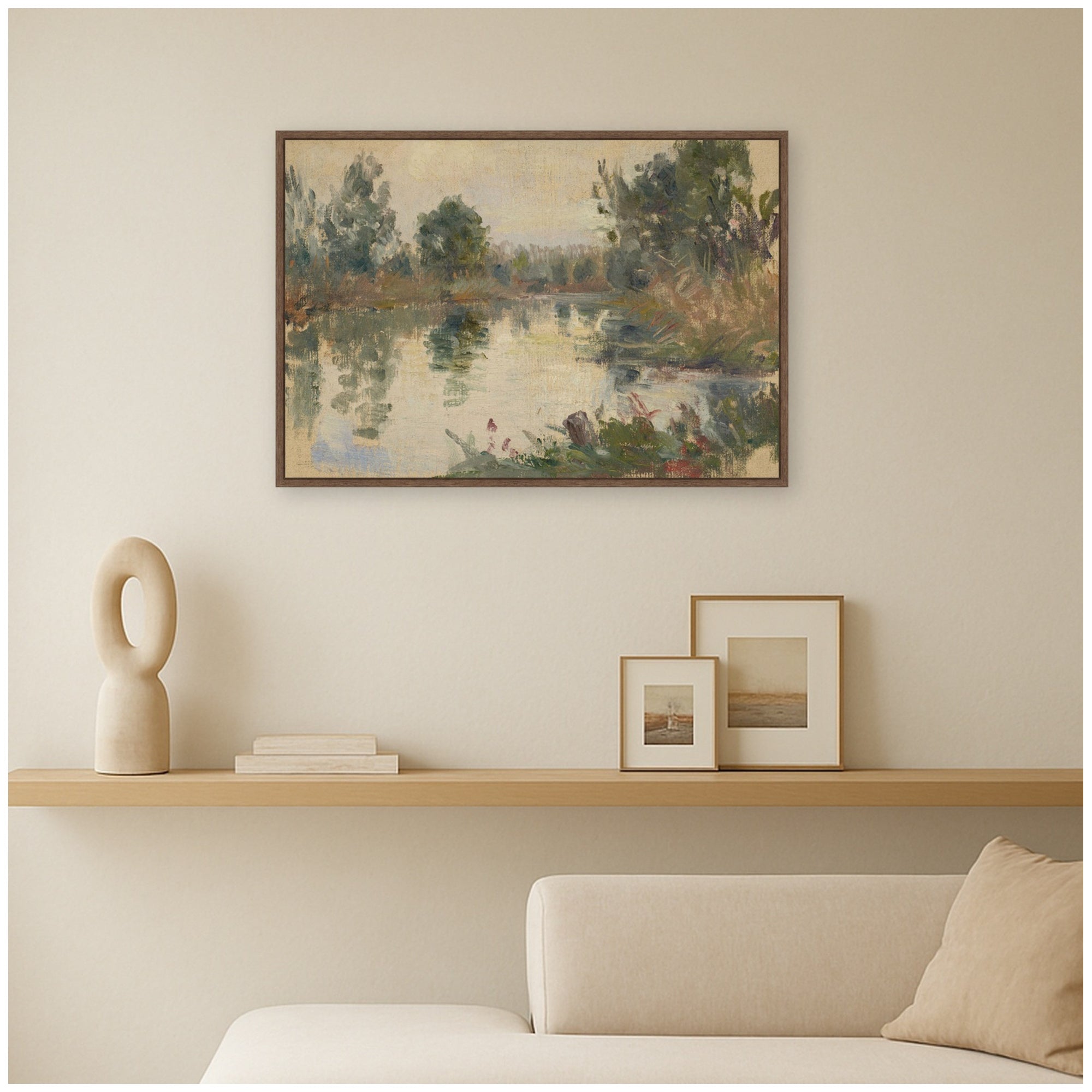 Framed Canvas 33x23 Sylvie Walnut 6