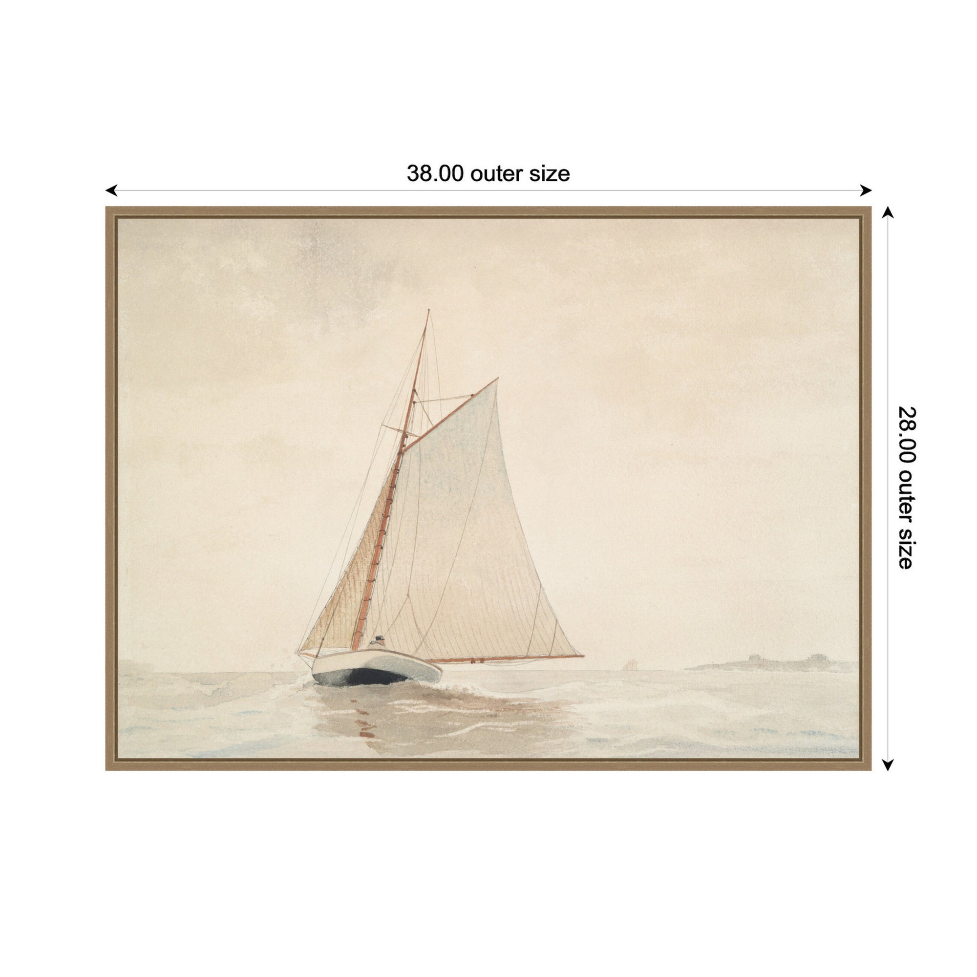 Framed Canvas 38x28 Sylvie Dark Gold 2