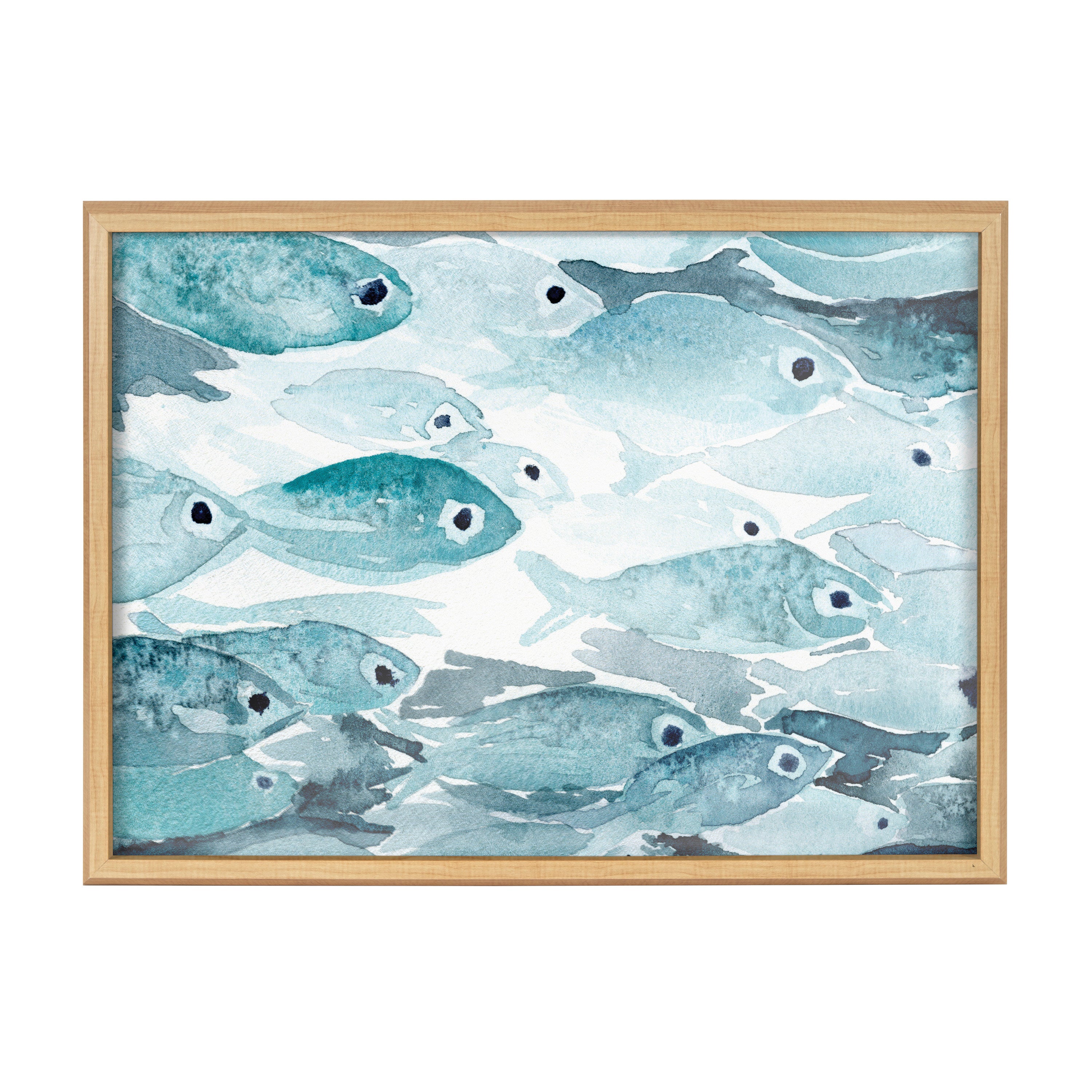 Blake Aholehole Framed Printed Glass by Janet Meinke-Lau