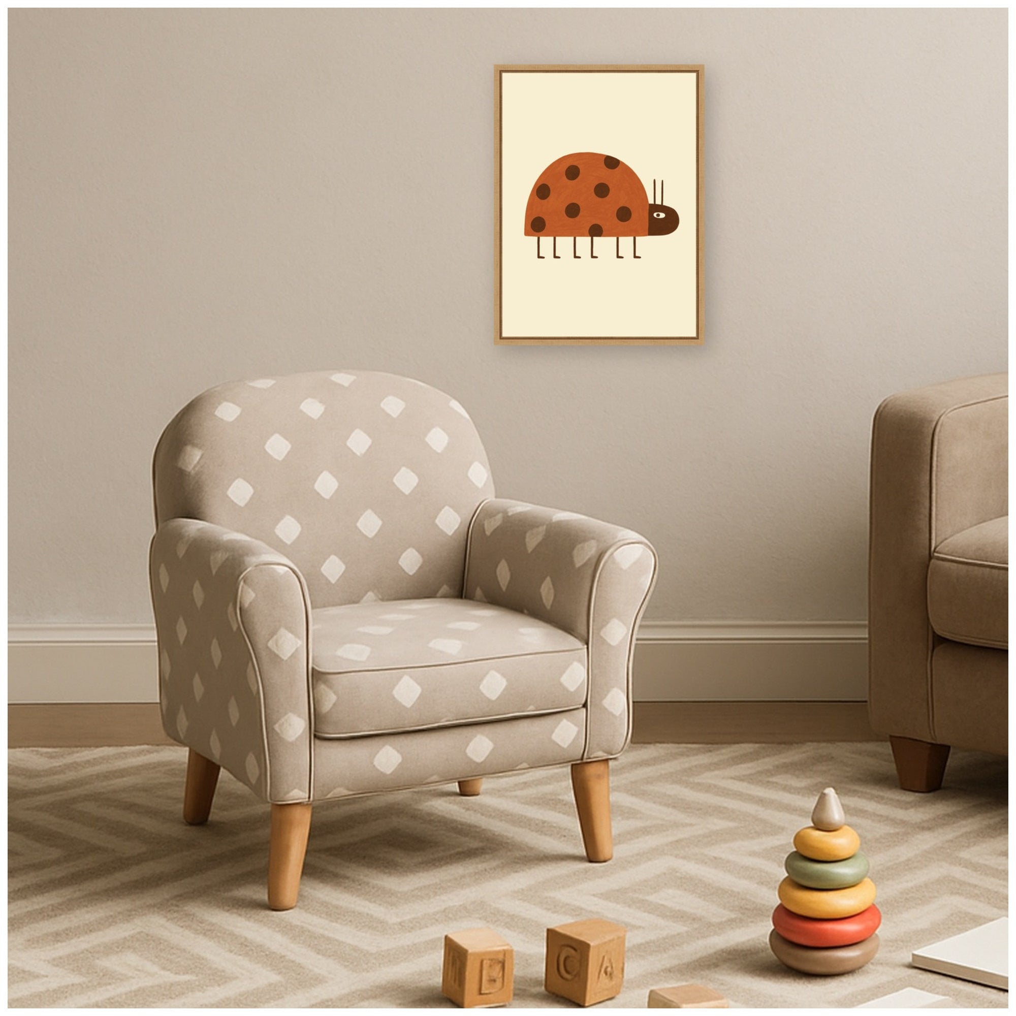 Ladybug by Laura Moss Framed Canvas Wall Art Print