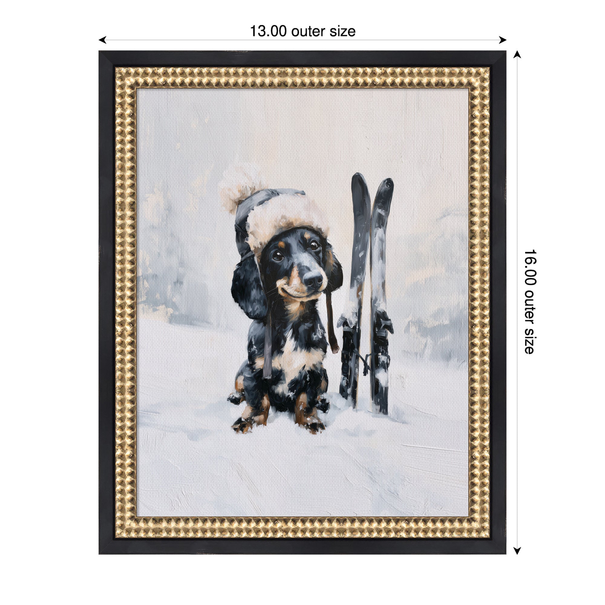 Mounted Canvas Castellan Black 13x16 2