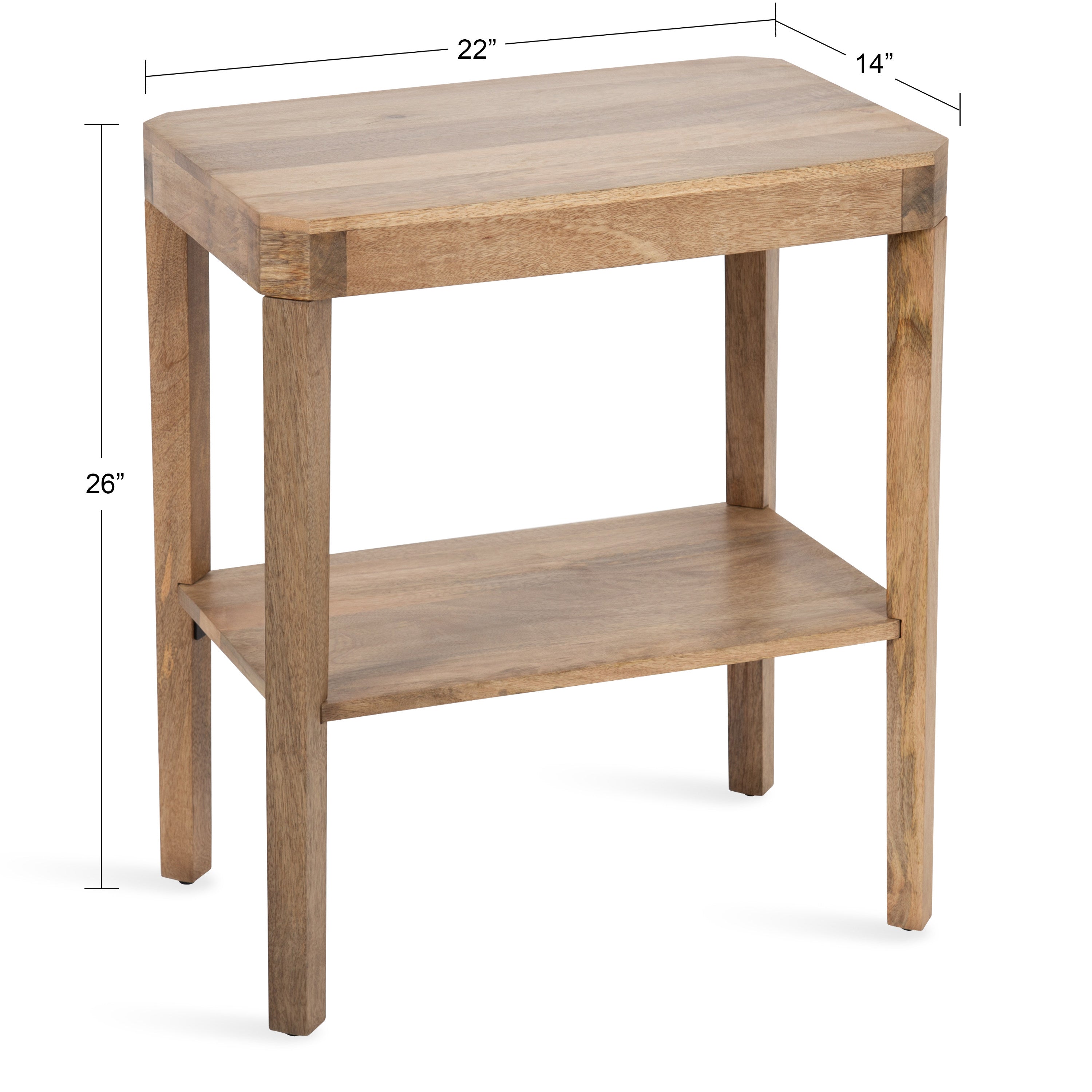 Side Table Natural 22x14x26 2