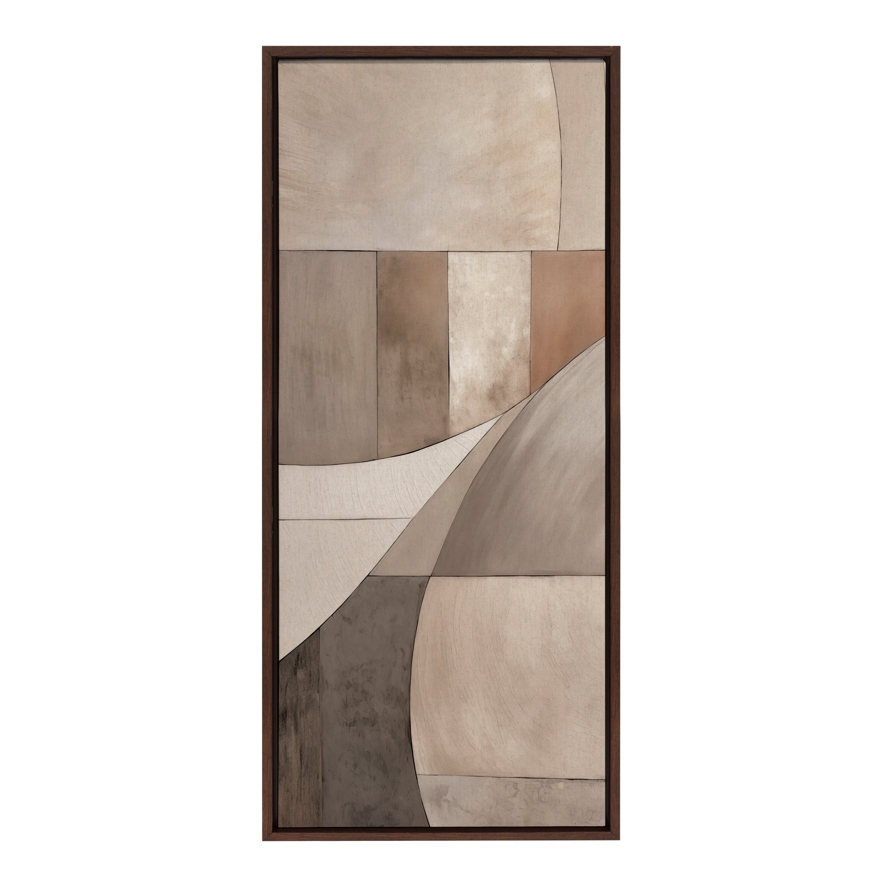 Framed Canvas 18x40 Sylvie Walnut 2