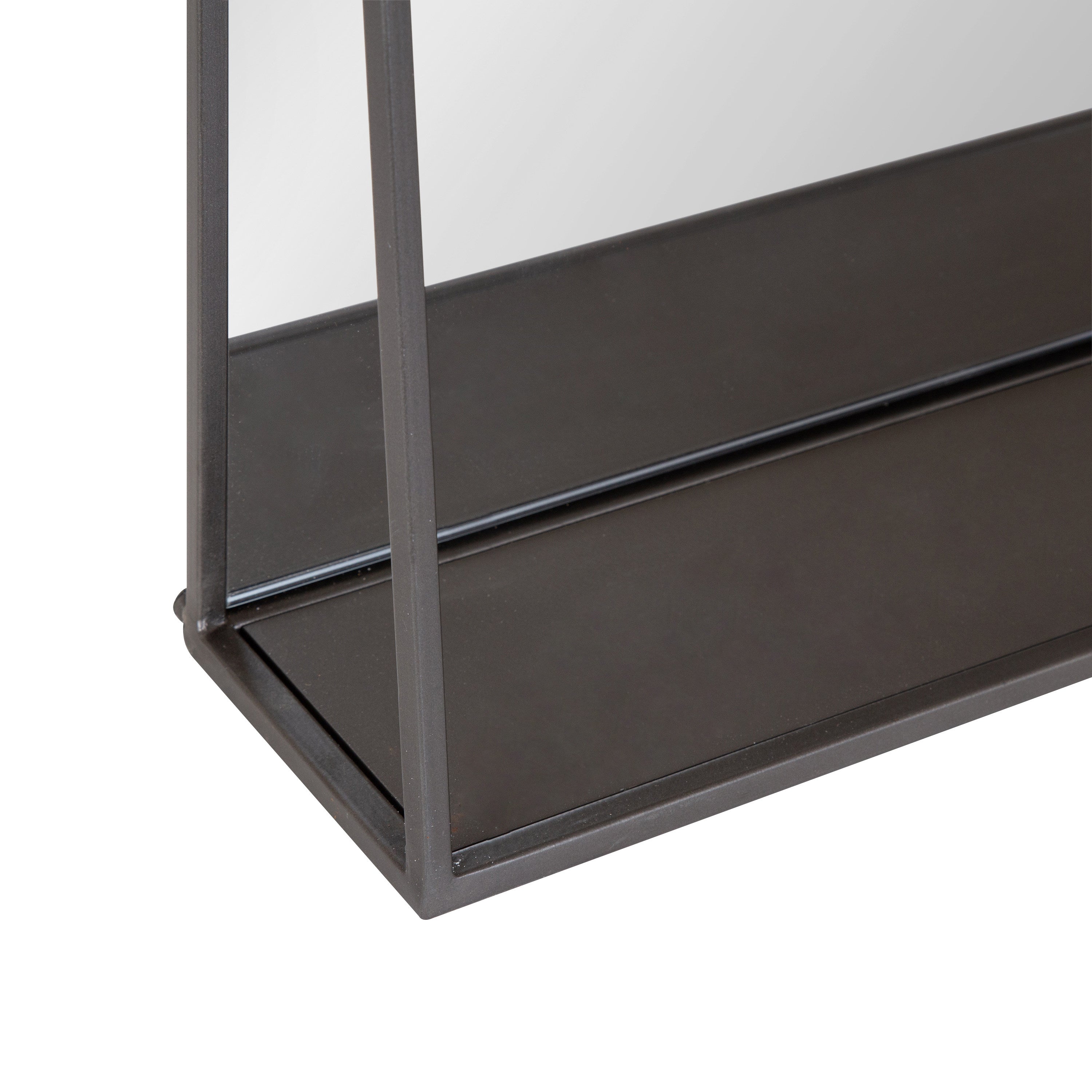Lintz Metal Framed Mirror with Shelf