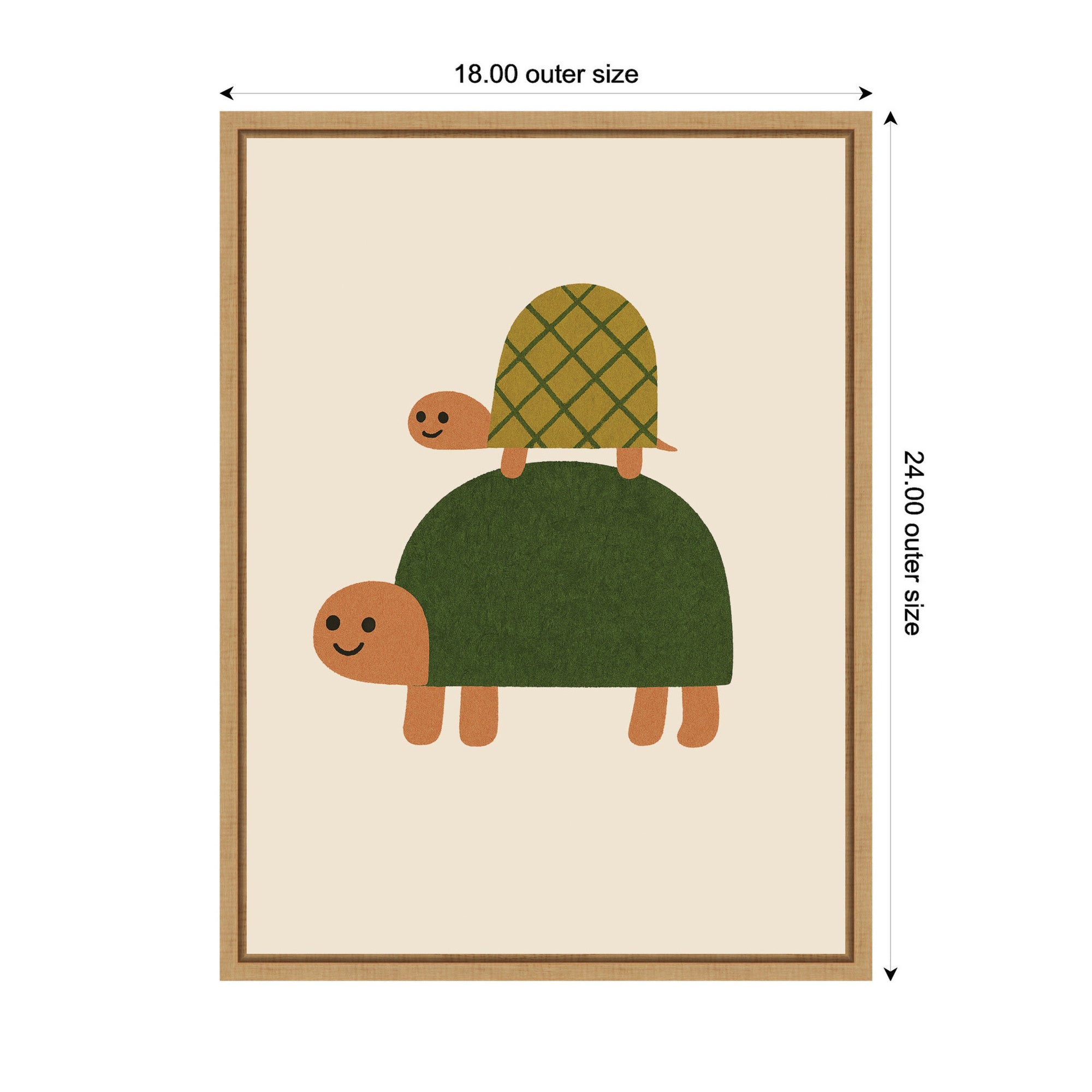 Tortoise by Laura Moss Framed Canvas Wall Art Print