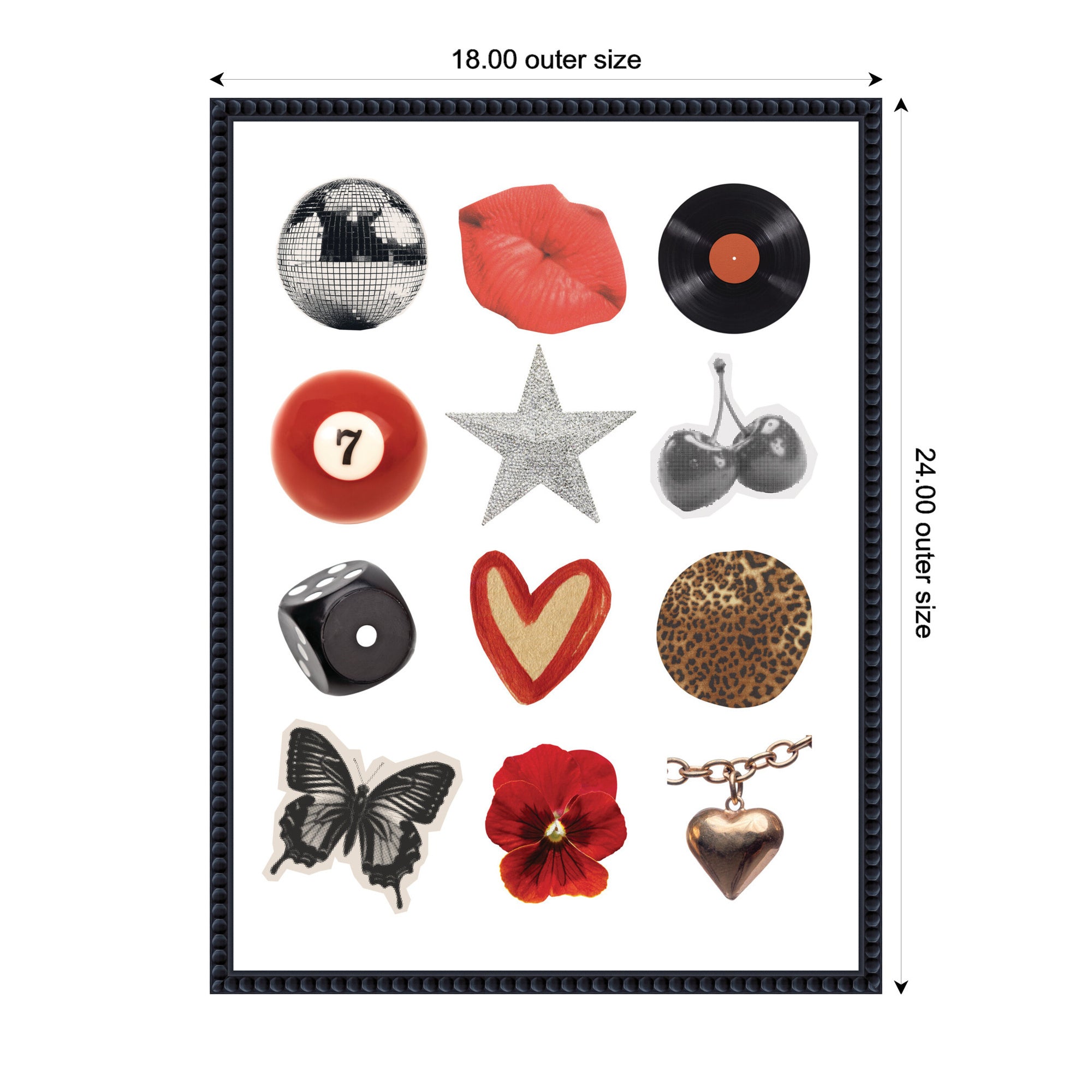 Cool Girl Collage by Megan Ryan Framed Canvas Wall Art Print