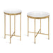 Tea Table Gold White 14x14x26 8