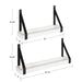 Floating Shelf White Black 2 Piece 2