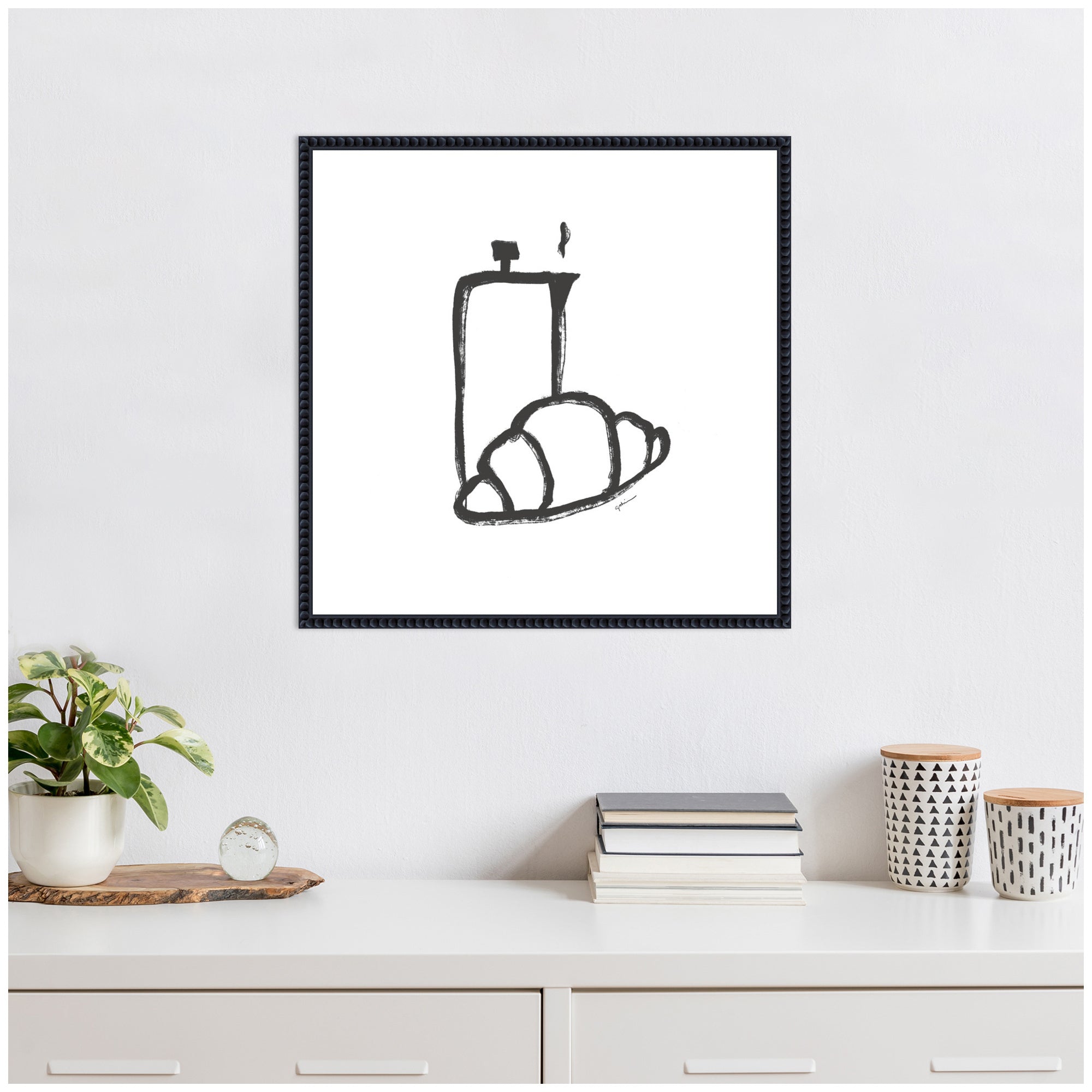 Breakfast Club No. 2 by Gabrielly Guedes Framed Canvas Wall Art Print