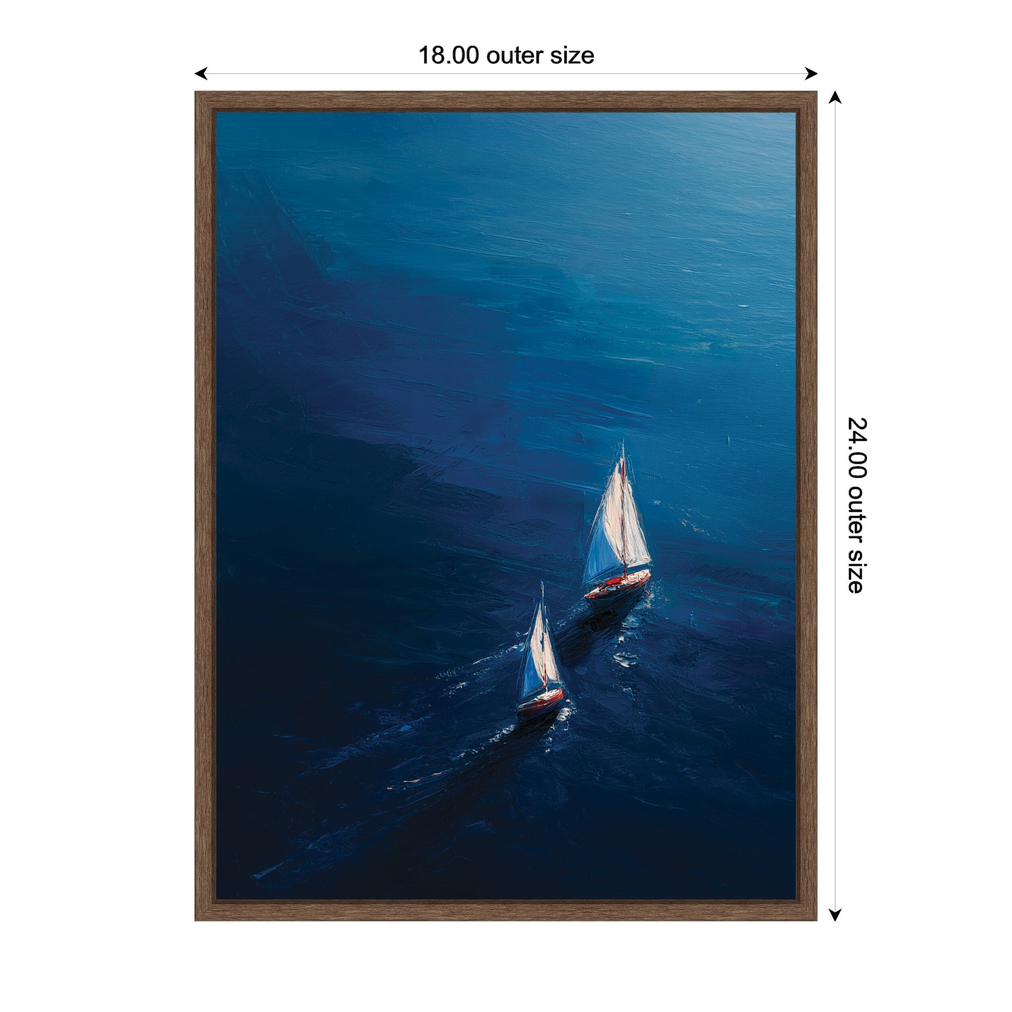 Framed Canvas 18x24 Sylvie Walnut 2