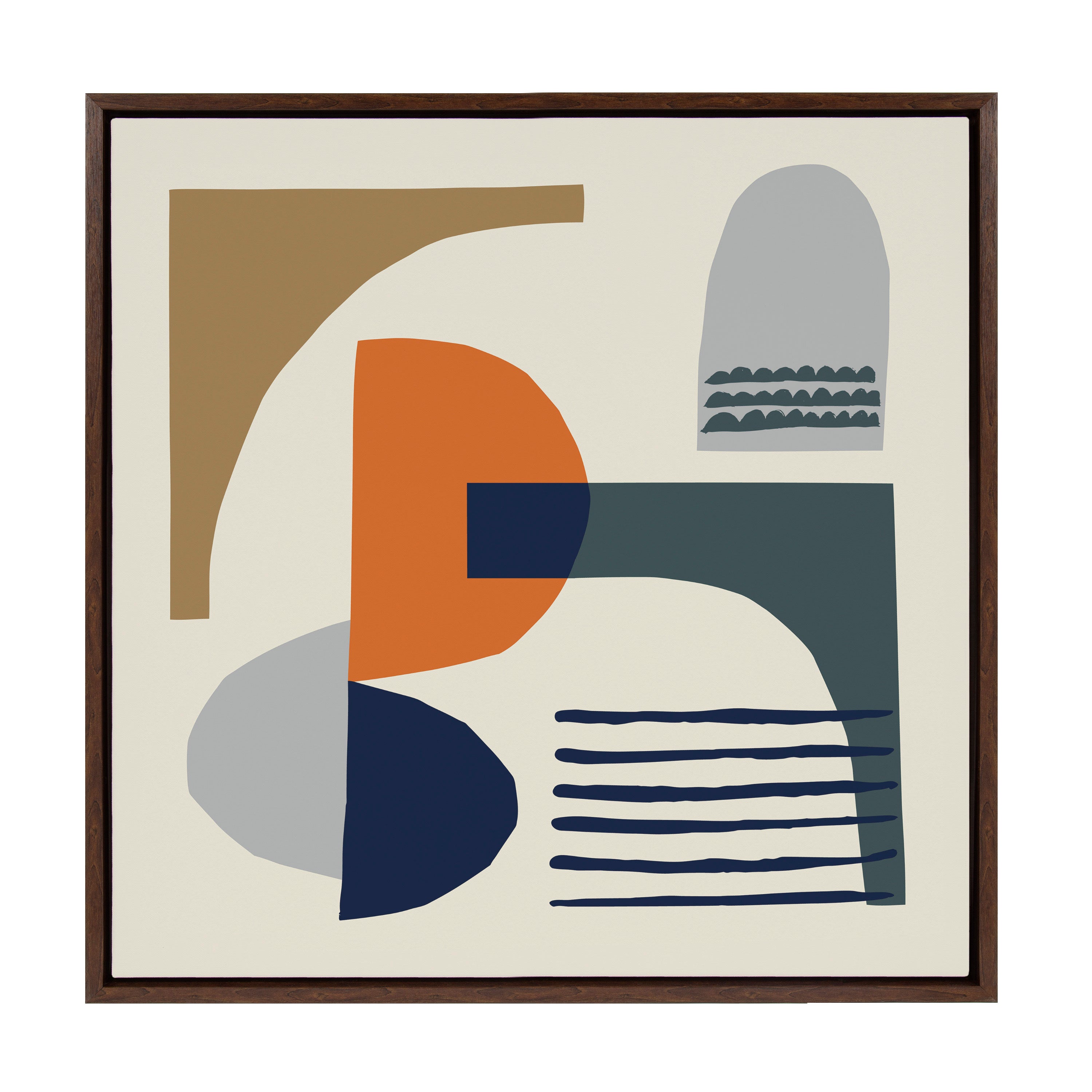 Sylvie Abstract Mid Century Framed Canvas by Rachel Lee of My Dream Wall