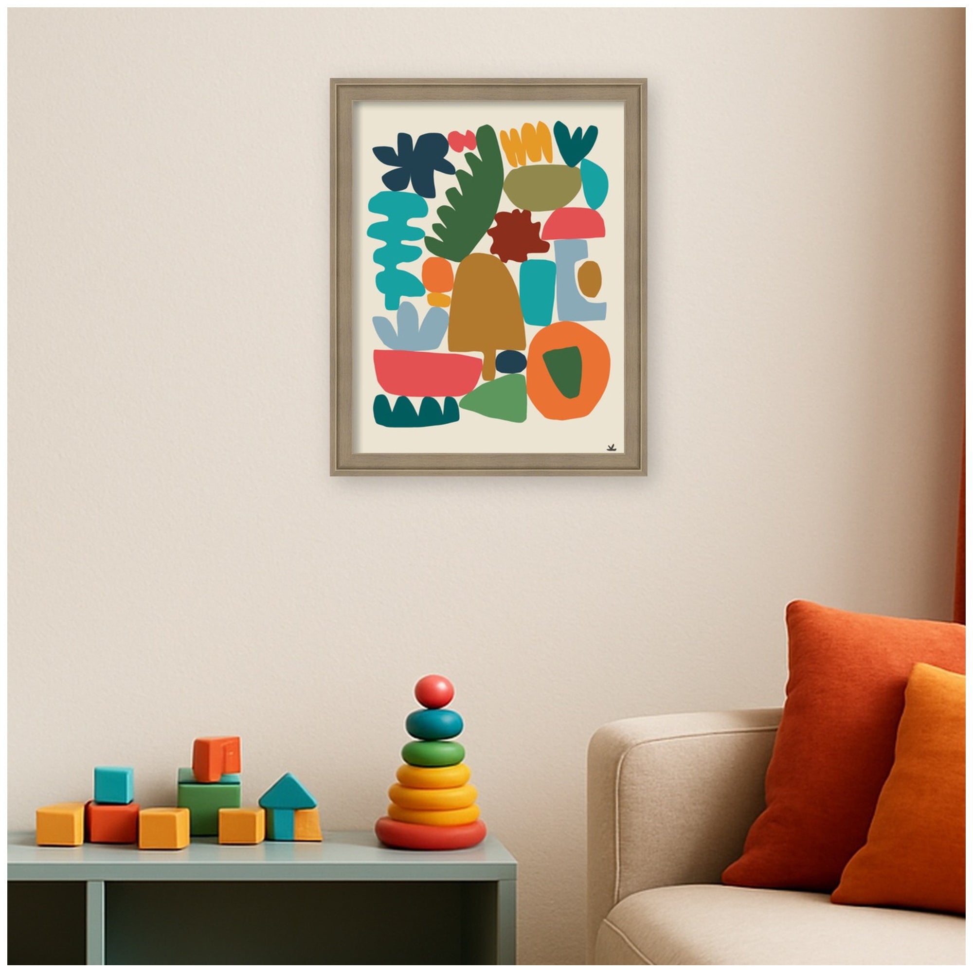 Garden Songs Pt 2 by Kelly Knaga Framed Mounted Canvas Wall Art Print