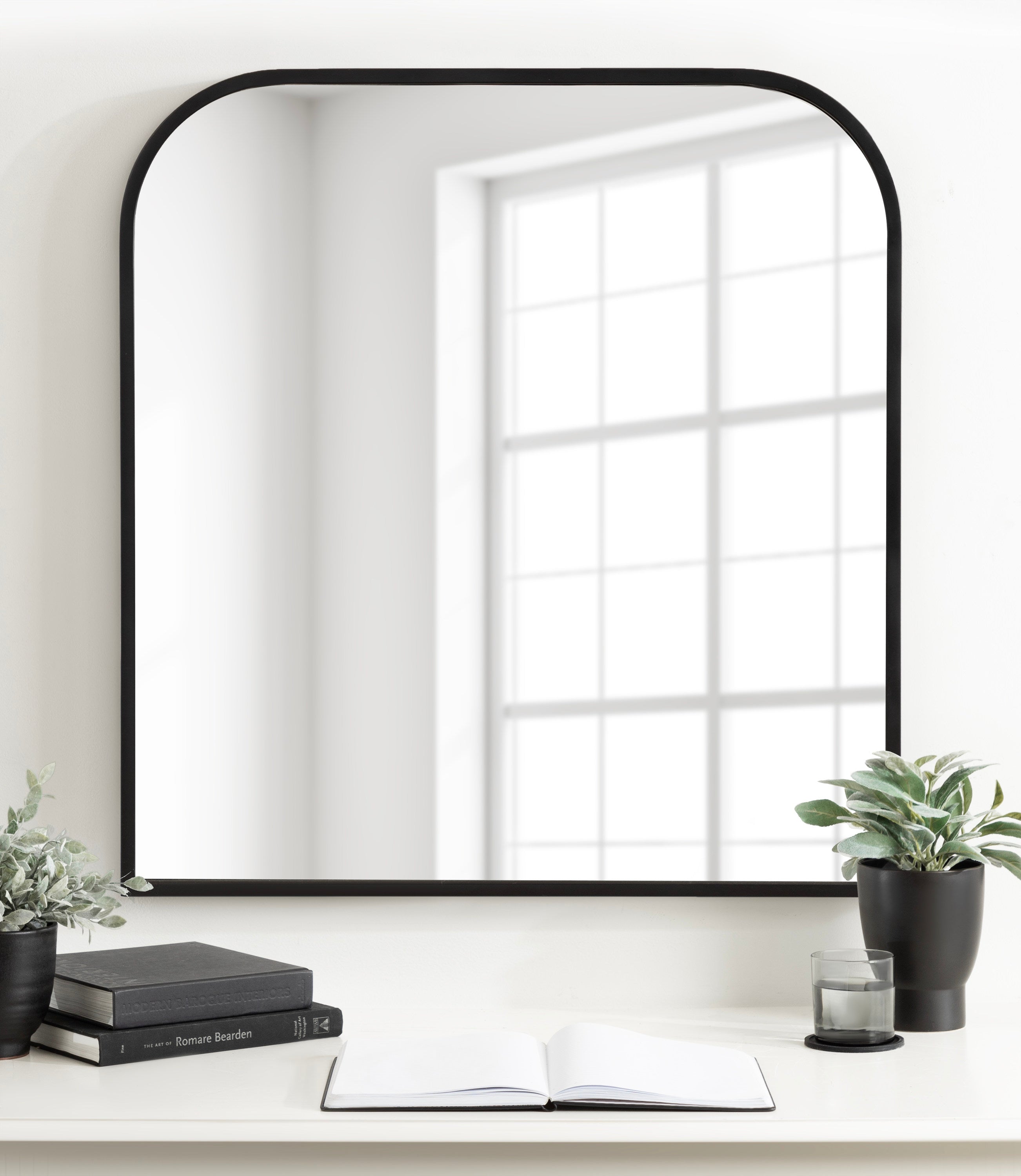 Arch Mirror Black 28x30 6