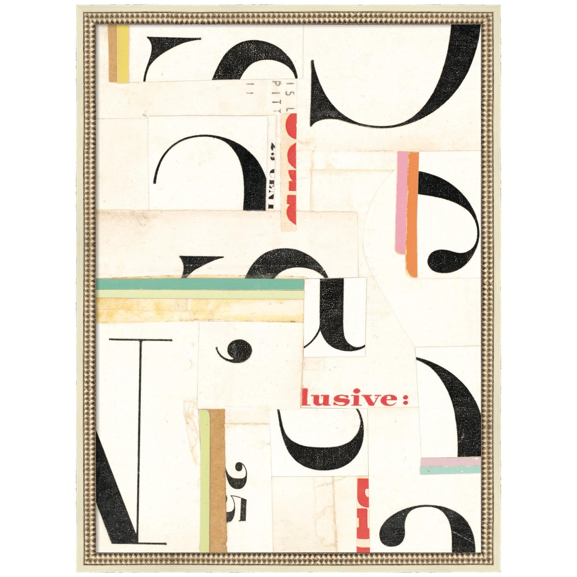Typography White by Felicia Dadak Framed Mounted Canvas Wall Art Print
