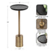 Side Table Gold Black 10x10x24 2