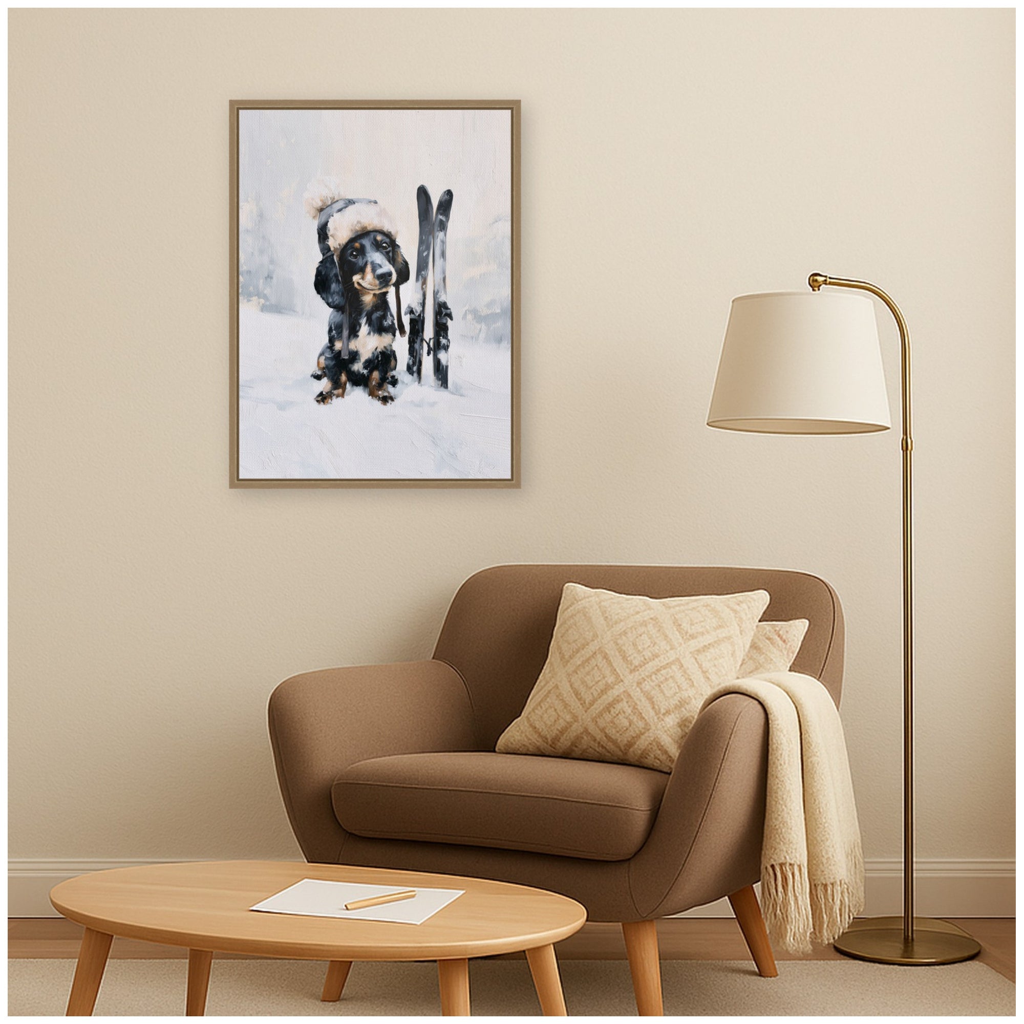 Framed Canvas Sylvie Dark Gold 18x24 6
