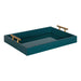 Single Tray Dark Teal Gold 17x13 1