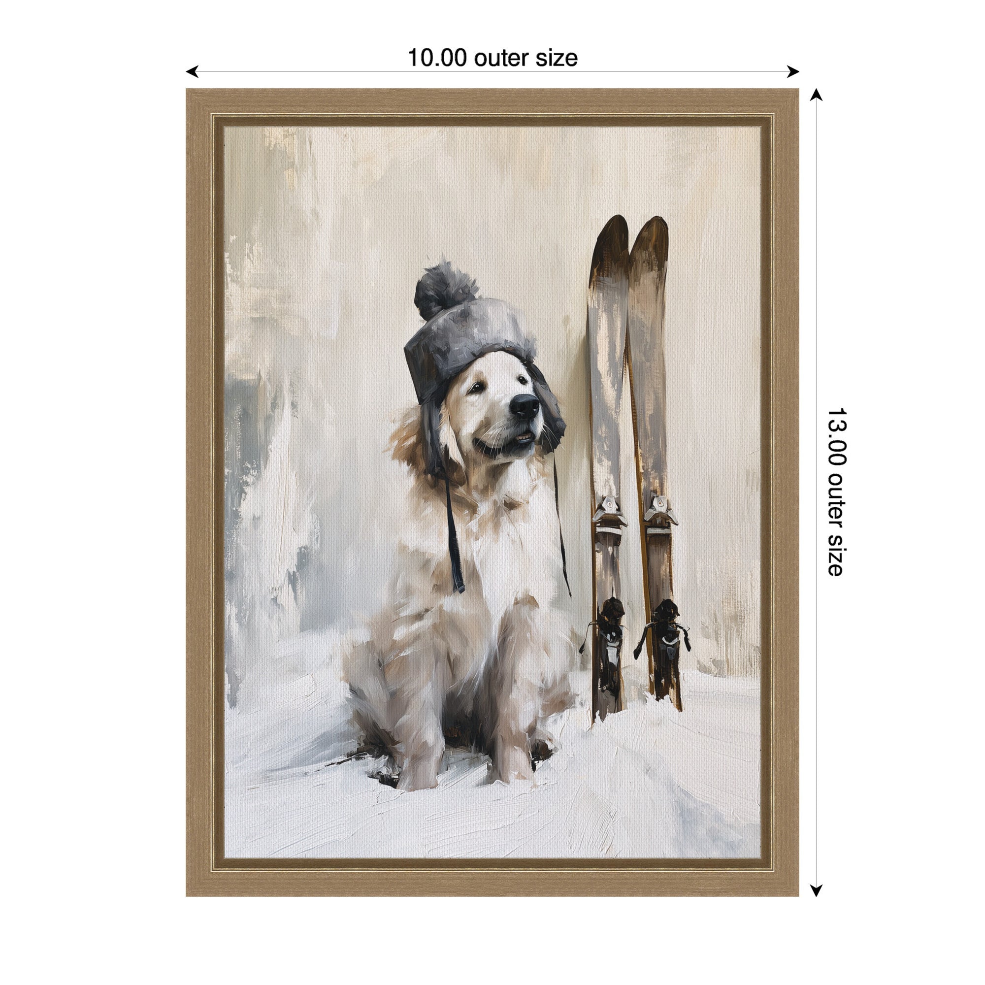 Framed Canvas Sylvie Dark Gold 10x13 2