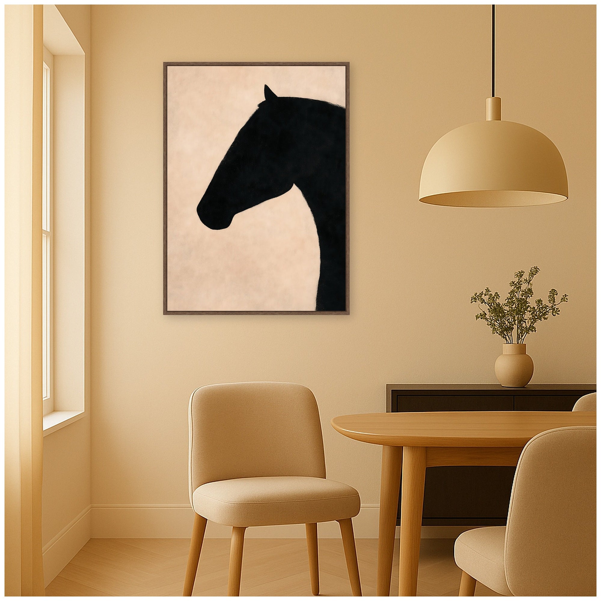 Framed Canvas 28x38 Sylvie Walnut 6
