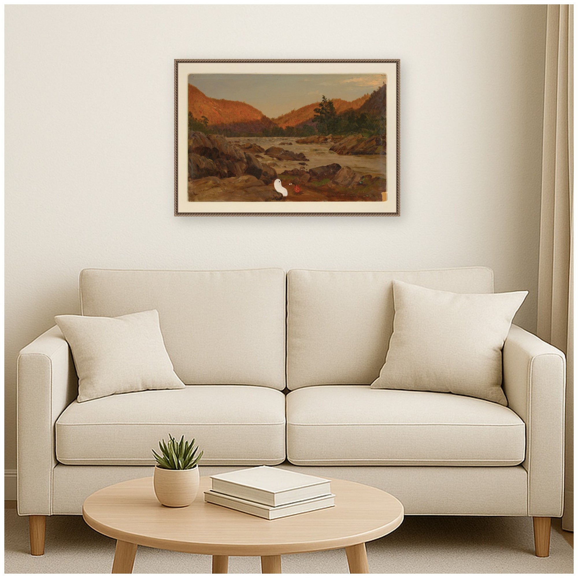 Framed Canvas 33x23 Sylvie Beaded Dark Gold 5