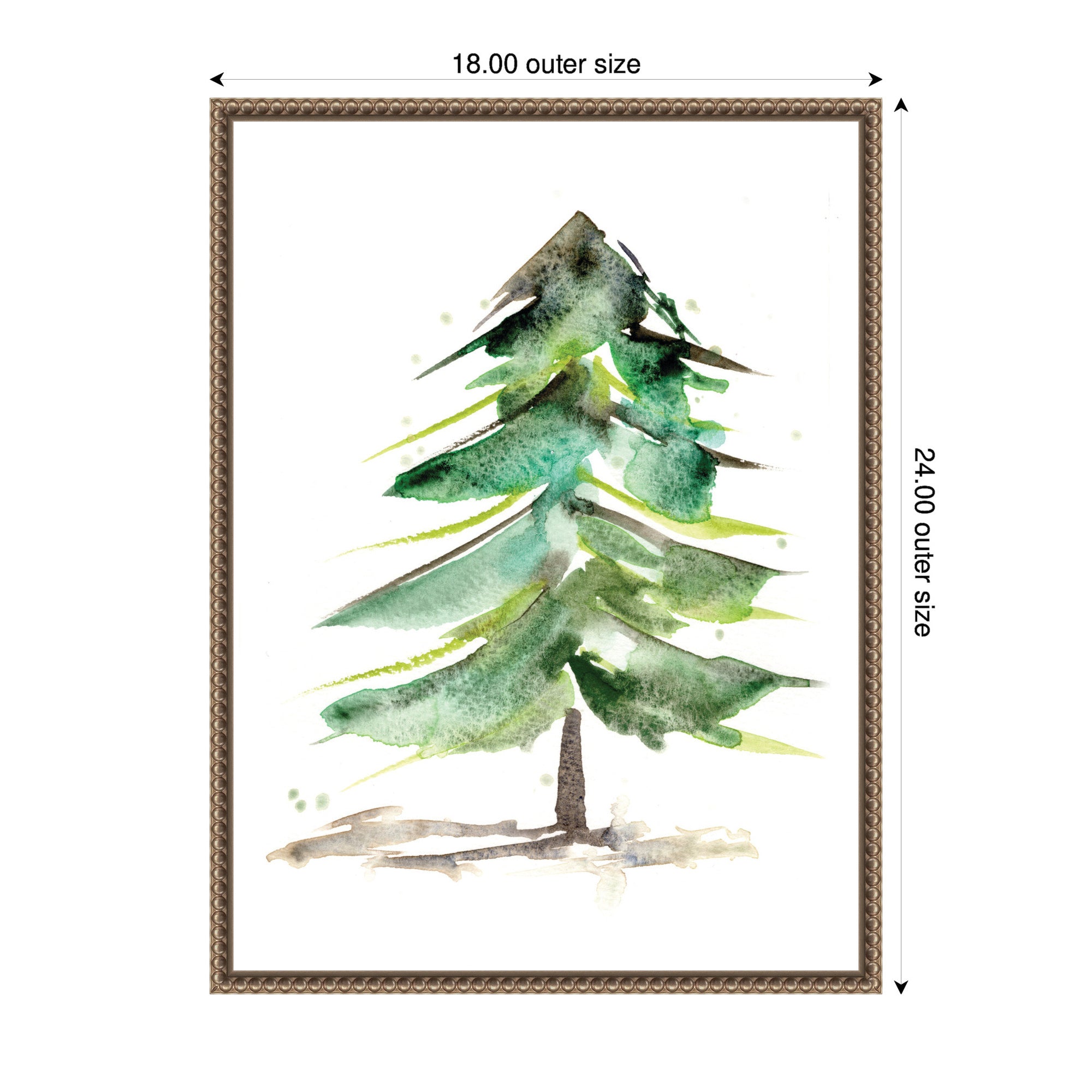 Sylvie Winter Spruce Framed Canvas by Xizhou Xie