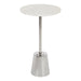 Side Table White Silver 14x14x24 1