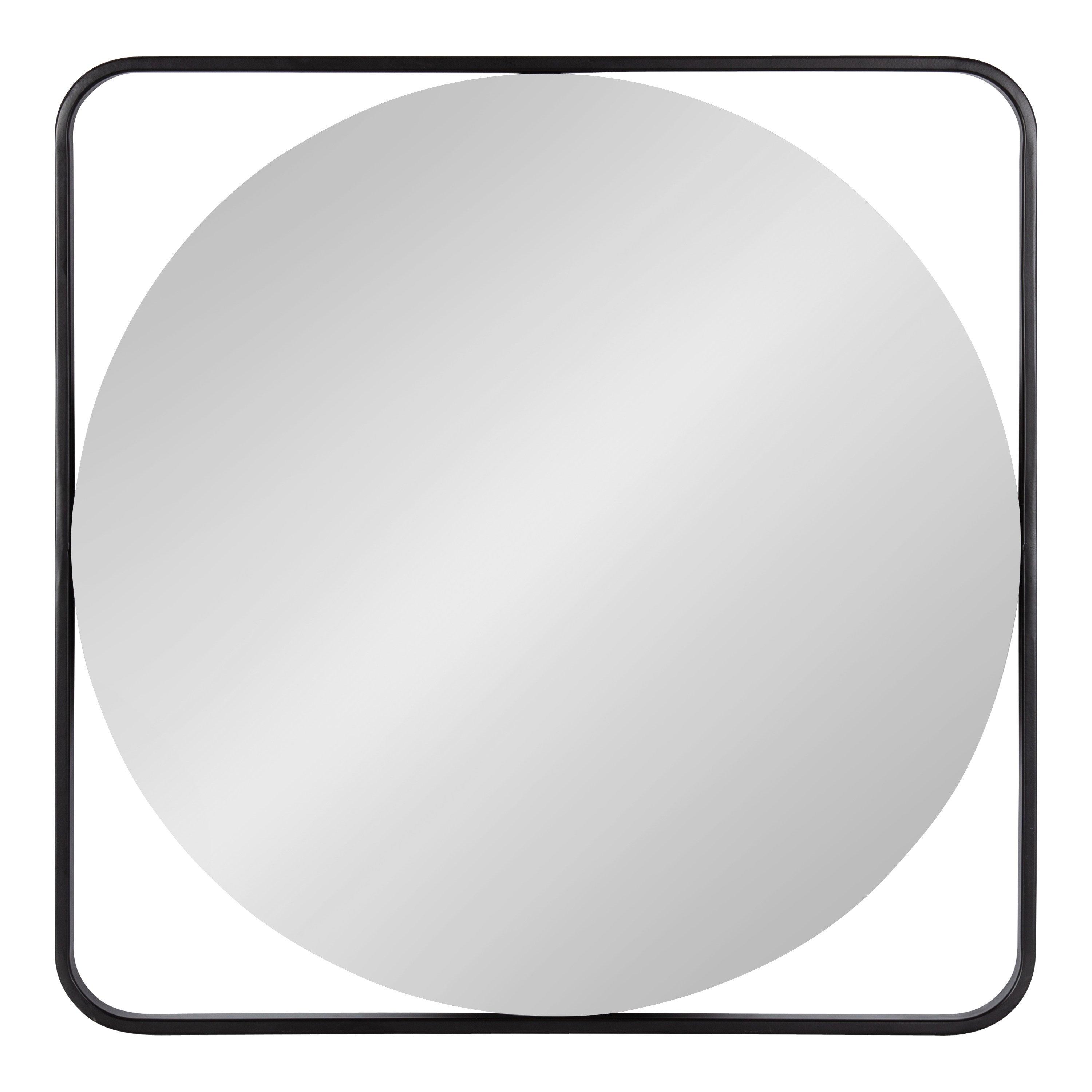 Square Mirror Black 24x24 2