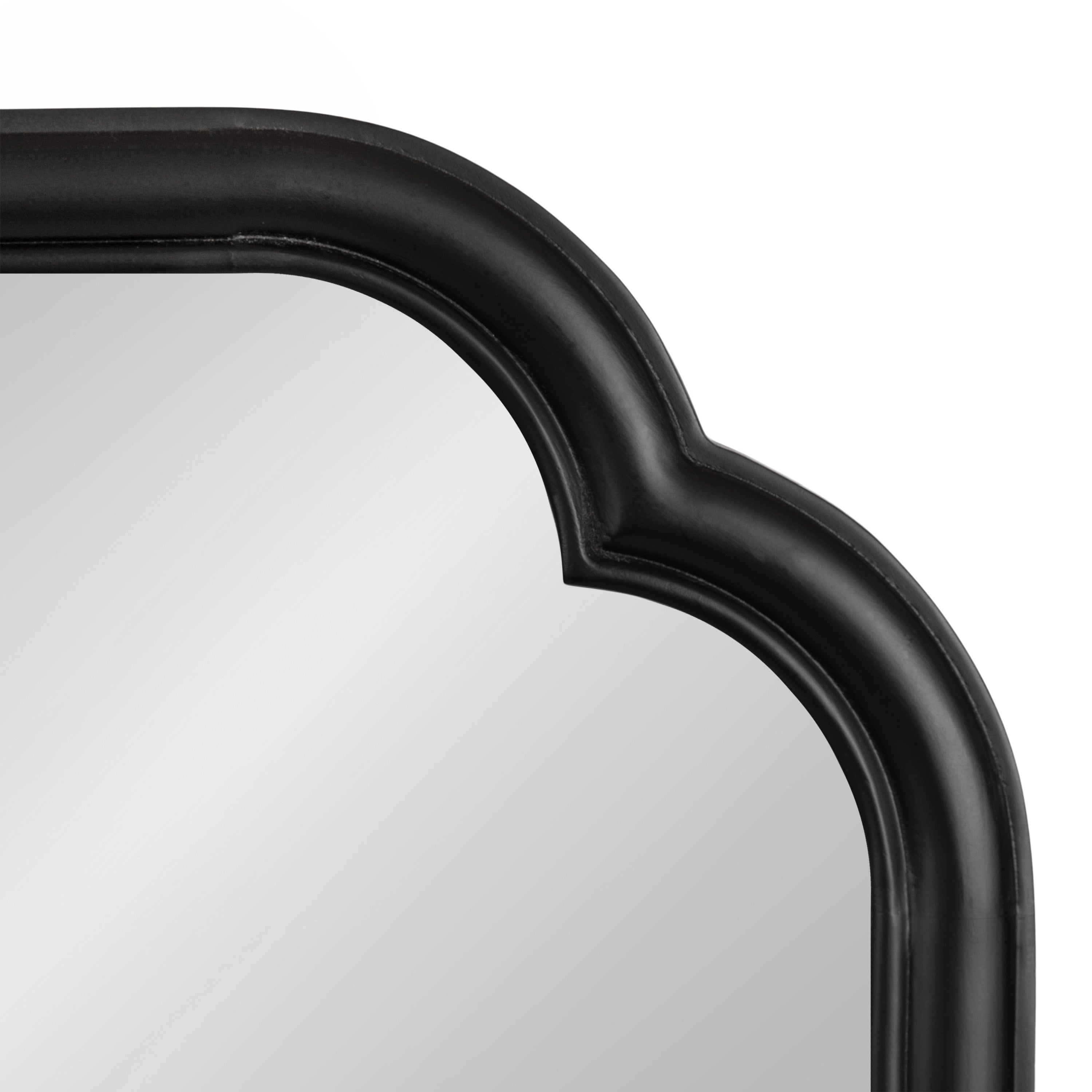 Scallop Mirror Black 24x36 3