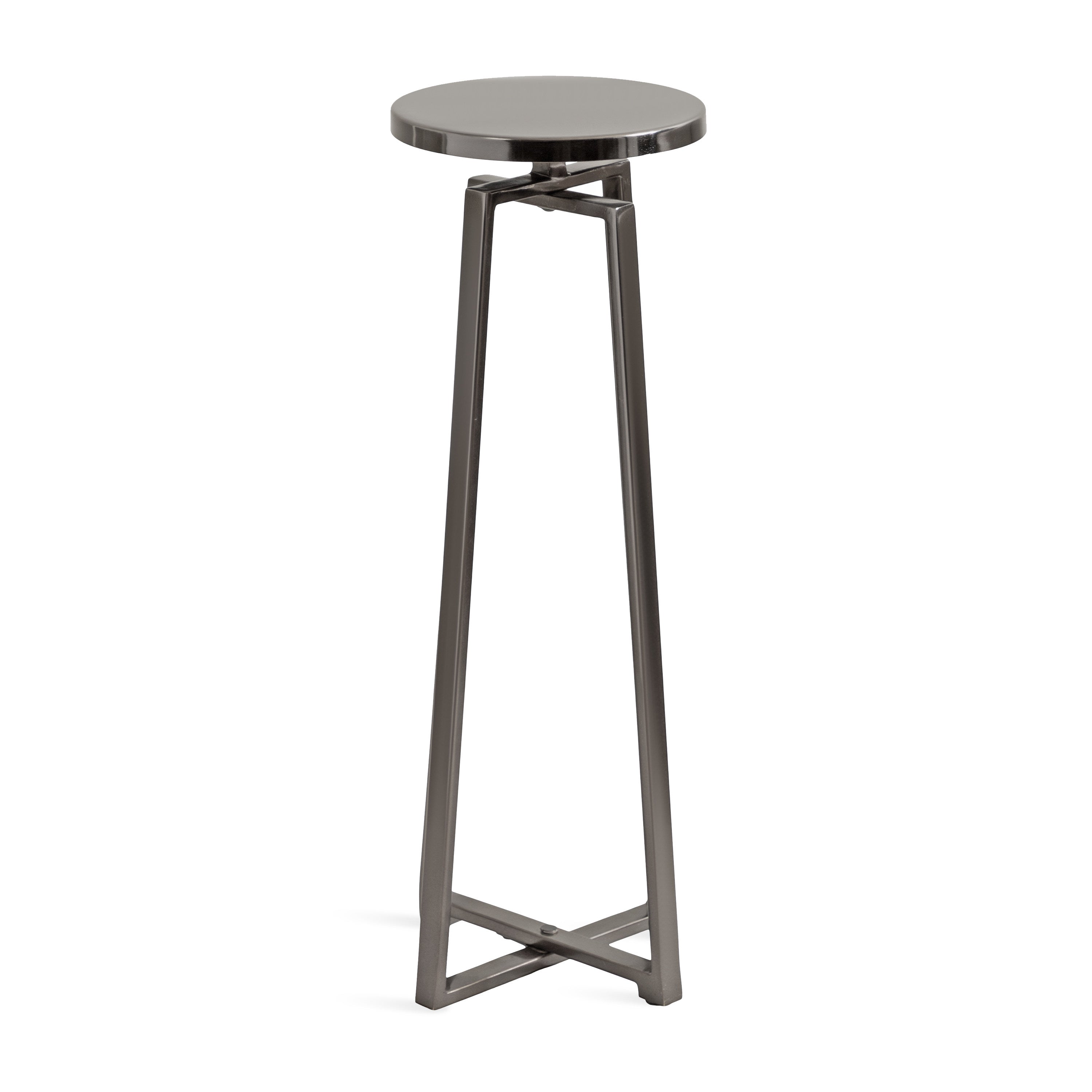 Drink Table Pewter 9x9x23 5